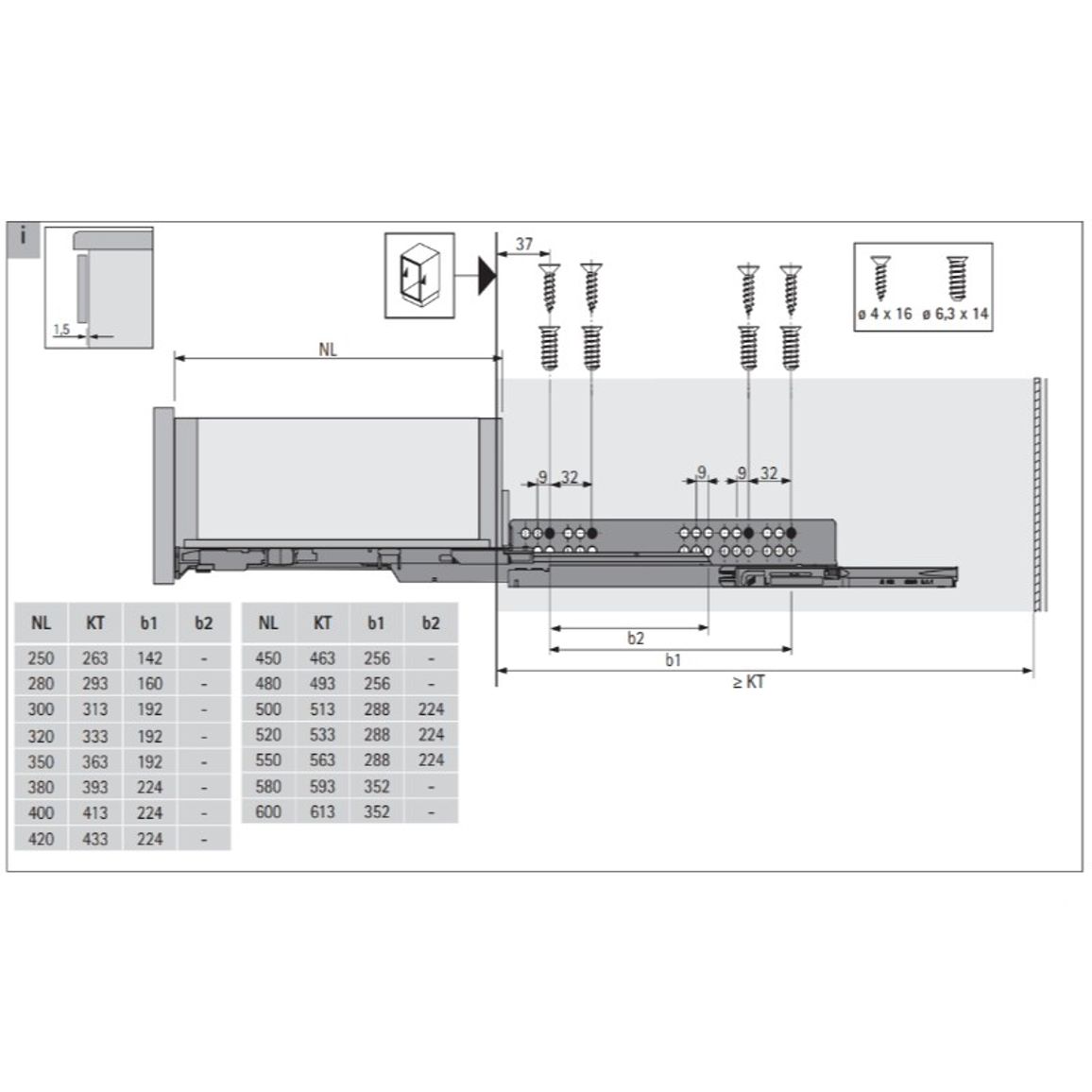 Quadro 4D SilentSystem L=600 мм полного выдвижения, к-т, ДСП 16мм (9245396) Hettich Quadro 4D SilentSystem L=600 мм полного выдвижения, к-т, ДСП 16мм (9245396) Hettich