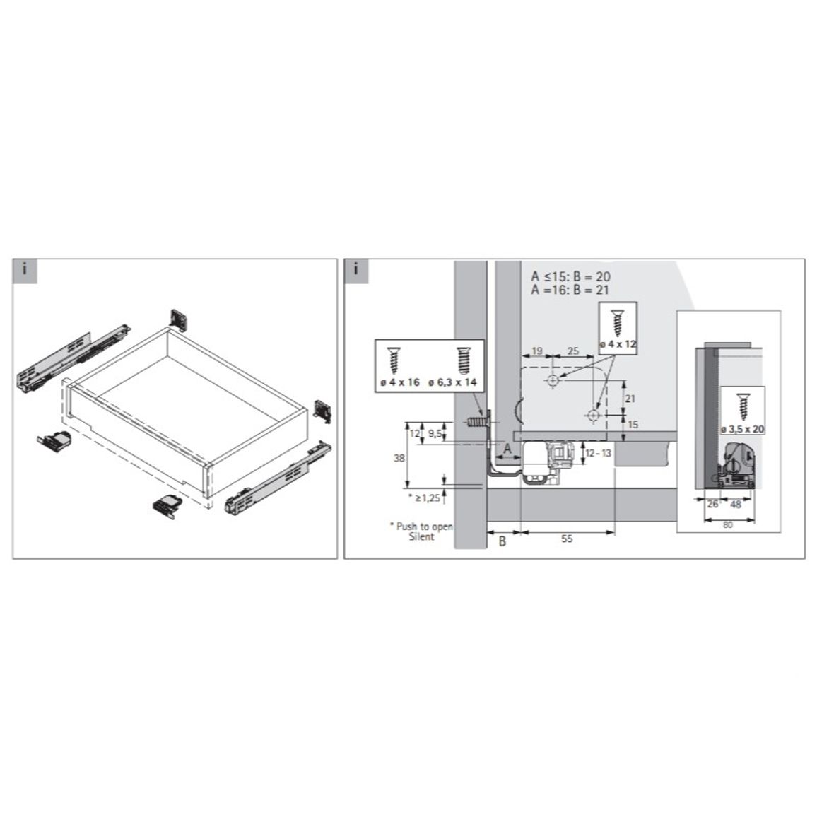 Quadro 4D SilentSystem L=600 мм полного выдвижения, к-т, ДСП 16мм (9245396) Hettich Quadro 4D SilentSystem L=600 мм полного выдвижения, к-т, ДСП 16мм (9245396) Hettich