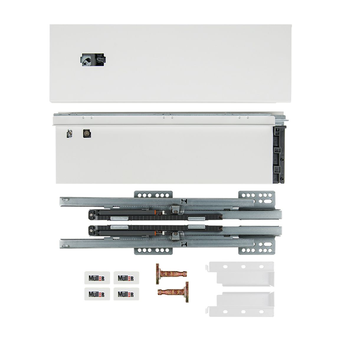 Комплект для шухляди Muller Box Profi line L=450 Н=127 білий Комплект для шухляди Muller Box Profi line L=450 Н=127 білий
