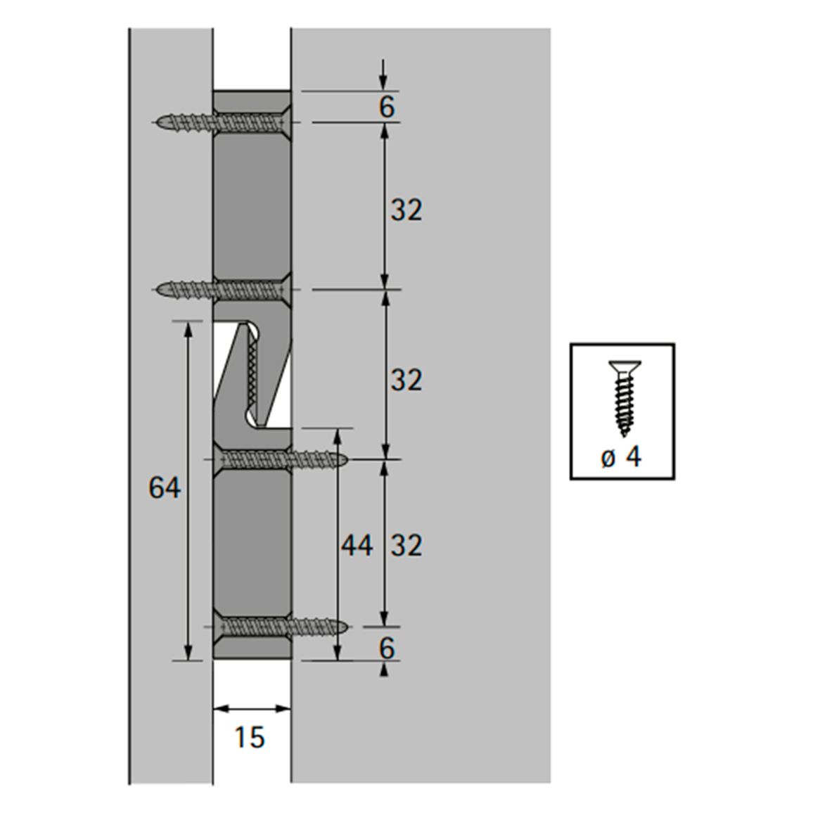 Затискний з'єднувач Multi Clip (1009684) Hettich Затискний з'єднувач Multi Clip (1009684) Hettich