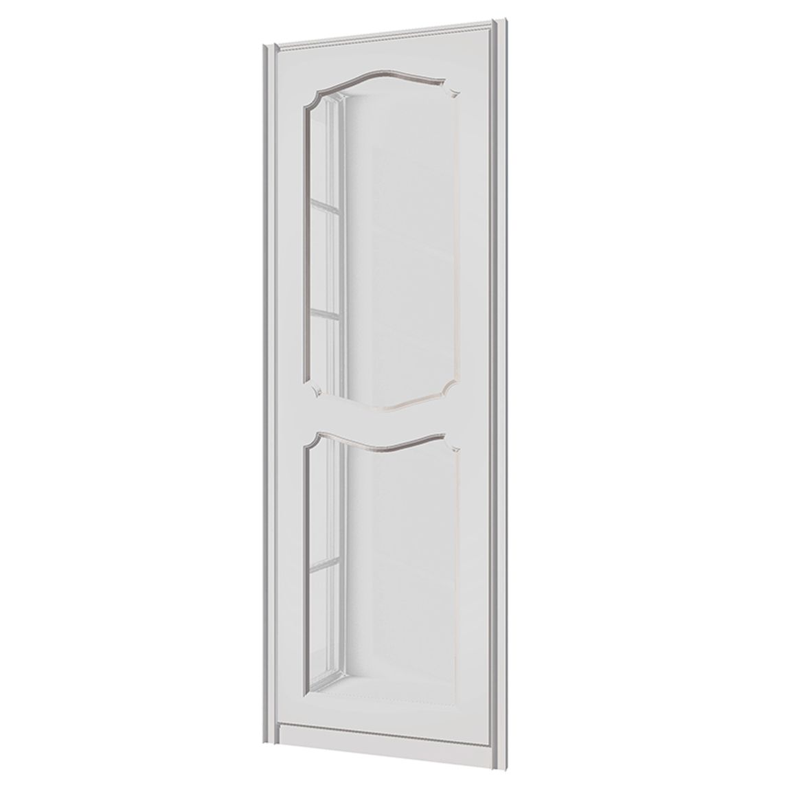 Двері STARKE Loiret модель 2 наповнення МДФ, дзеркало срібло