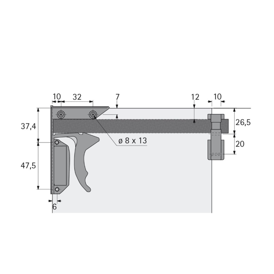 К-т фиксаторов для выдвижных полок (75808) Hettich К-т фиксаторов для выдвижных полок (75808) Hettich
