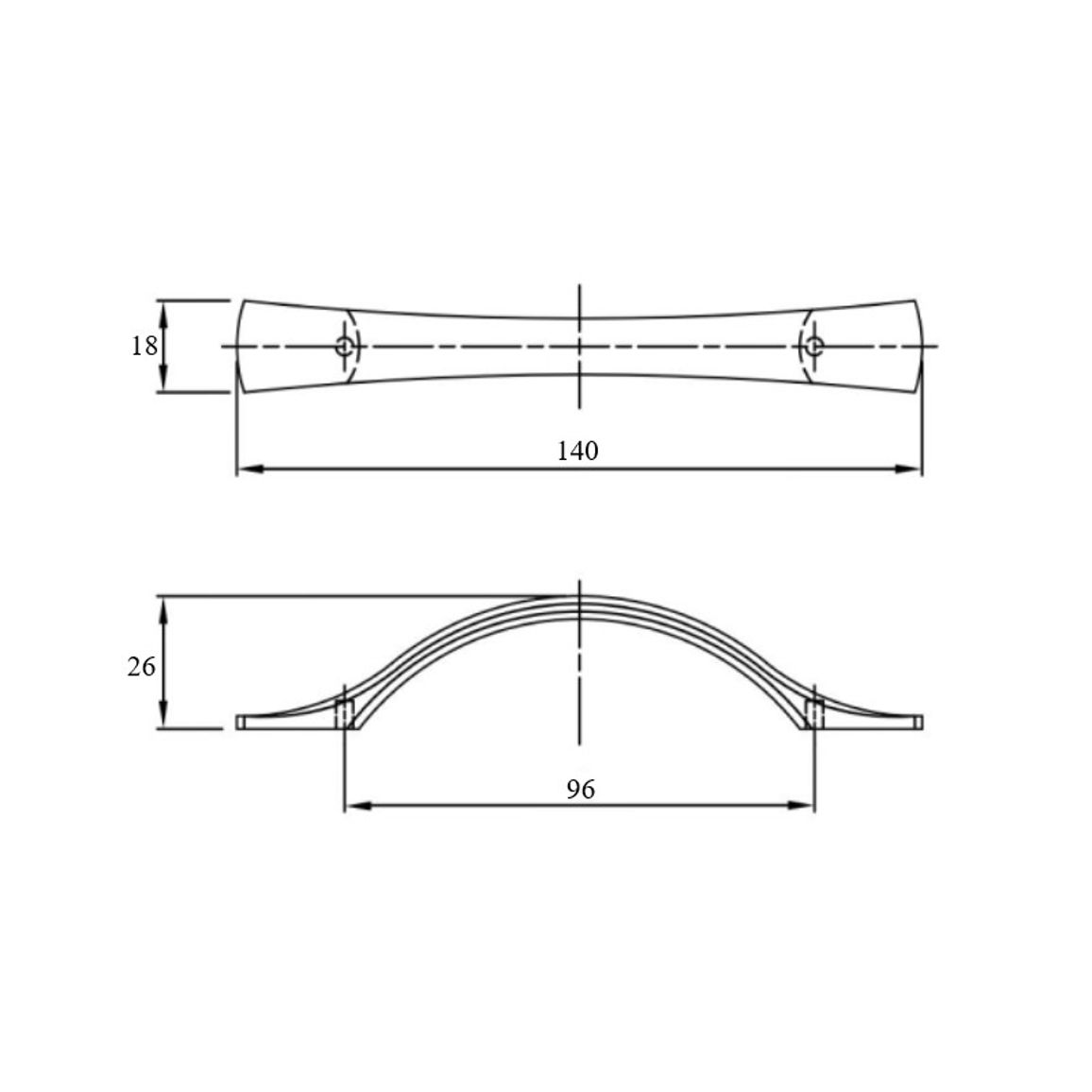 Ручка US 2904/96 (DS 29/96 G2) хром Ручка US 2904/96 (DS 29/96 G2) хром