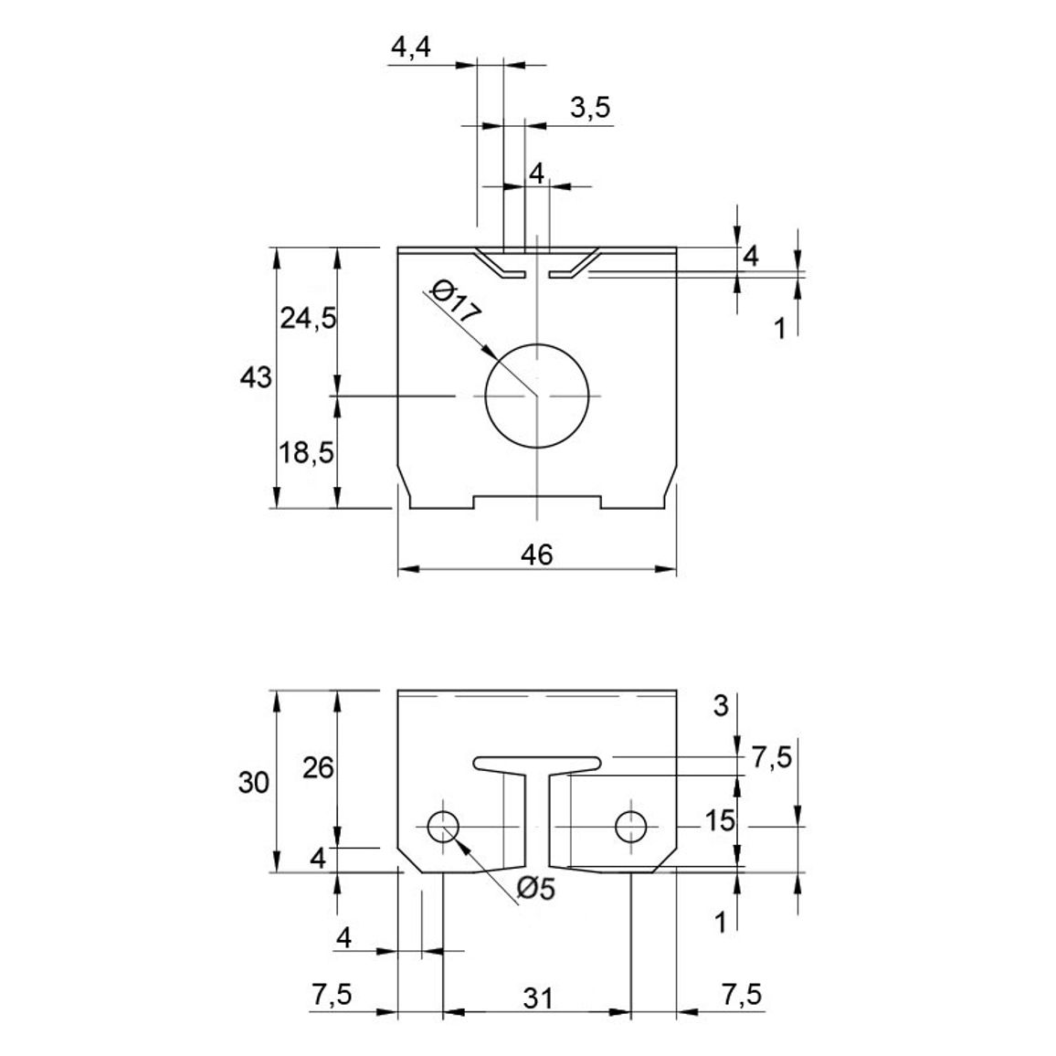 Кабинетный уголок 35х45, max 10кг, белый Кабинетный уголок 35х45, max 10кг, белый