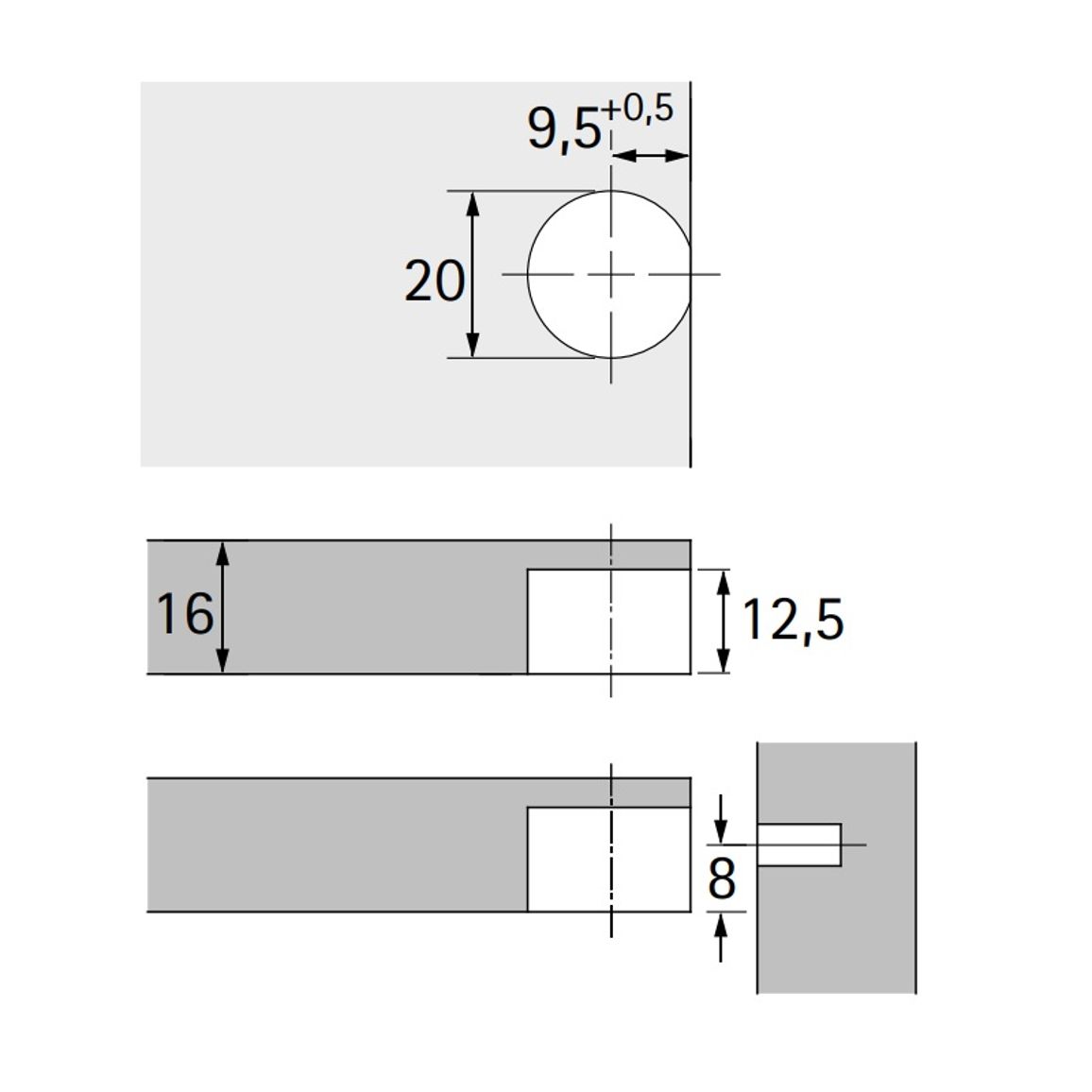 Стяжка VB 135/16 пластик, белая (1016559) Hettich Стяжка VB 135/16 пластик, белая (1016559) Hettich