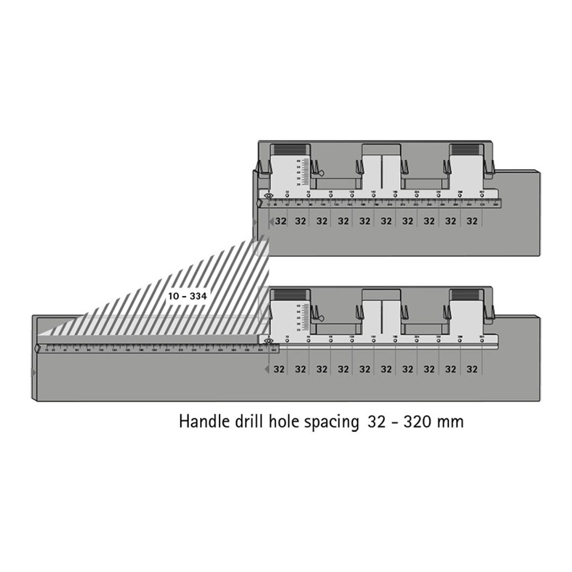 Шаблон BIueJig для разметки ручек (48771) Hettich Шаблон BIueJig для разметки ручек (48771) Hettich
