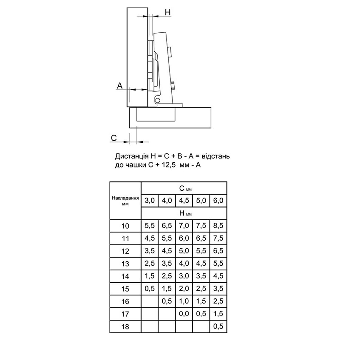 Петля Clip-on, 110°, Intermat 9943, накладная, никель (1029518) Hettich