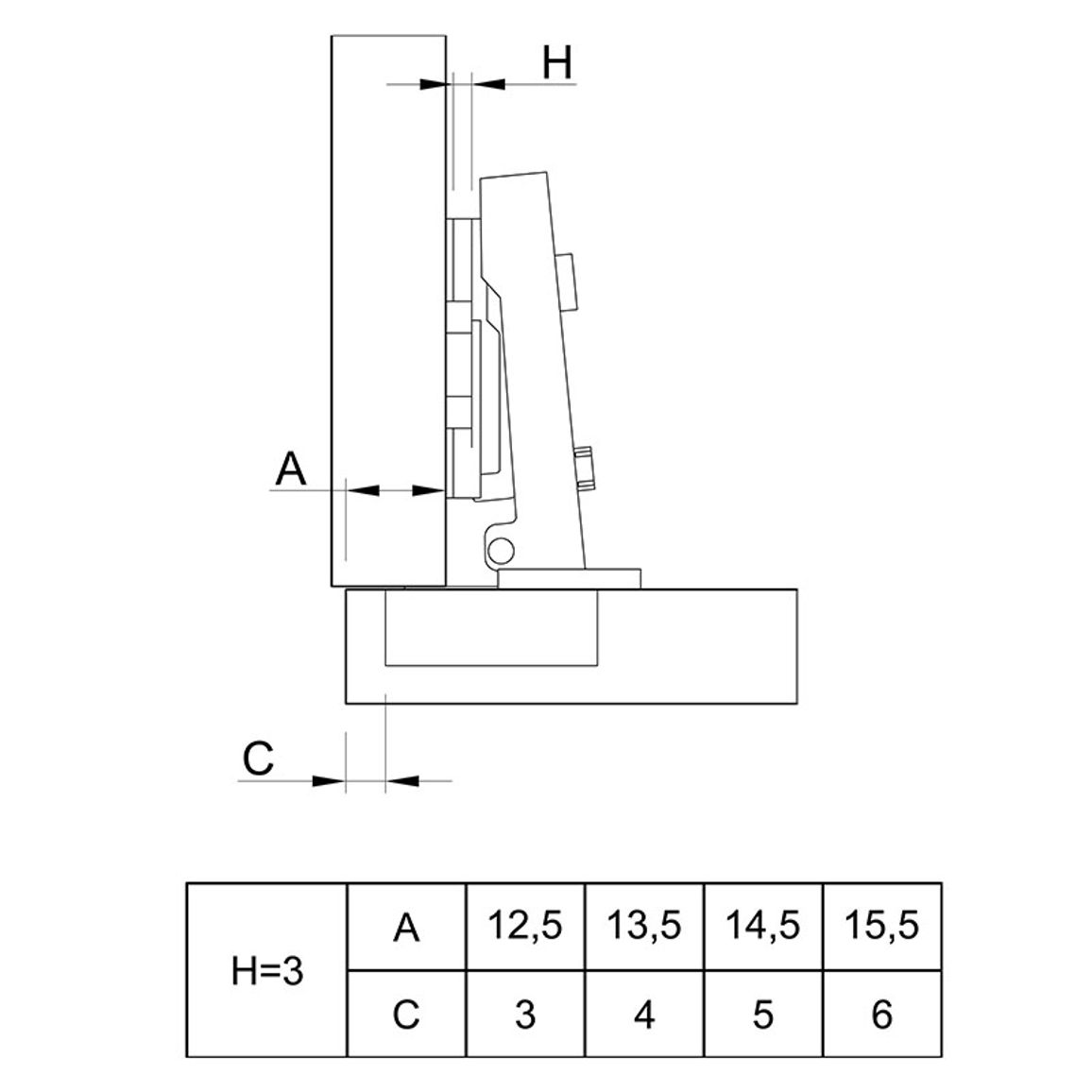 Петля Clip-on, 110°, Intermat 9943, накладная, никель (1029518) Hettich
