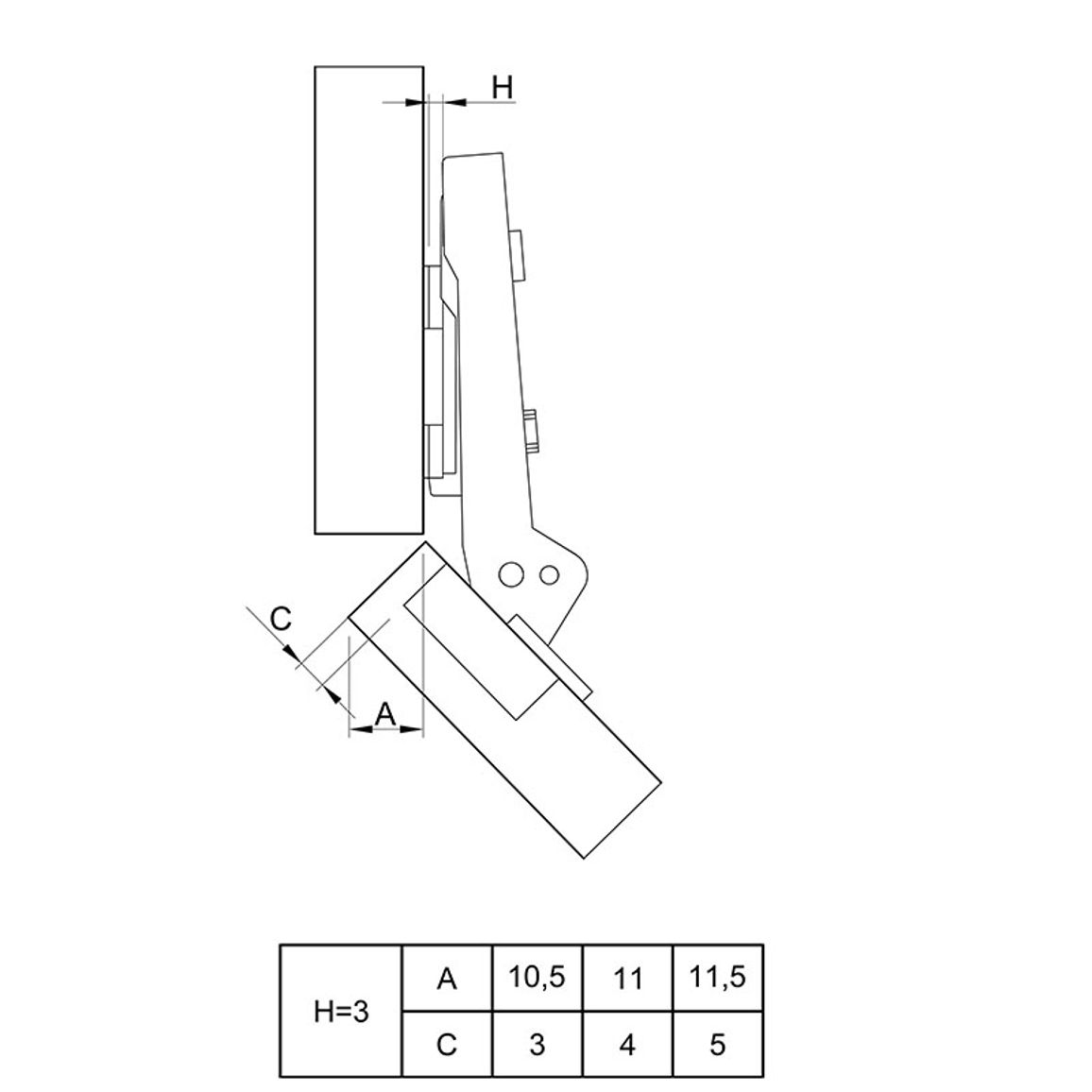 Завіса Clip-on, 45°,Intermat 9936, накладна, нікель (77699) Hettich Завіса Clip-on, 45°,Intermat 9936, накладна, нікель (77699) Hettich