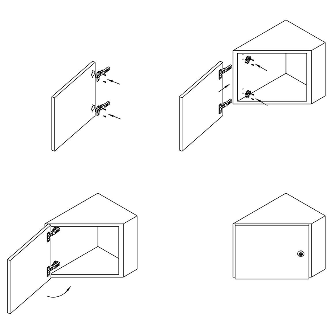 Петля Clip-on, -45°, Intermat 9944, накладная, никель (77643) Hettich Петля Clip-on, -45°, Intermat 9944, накладная, никель (77643) Hettich