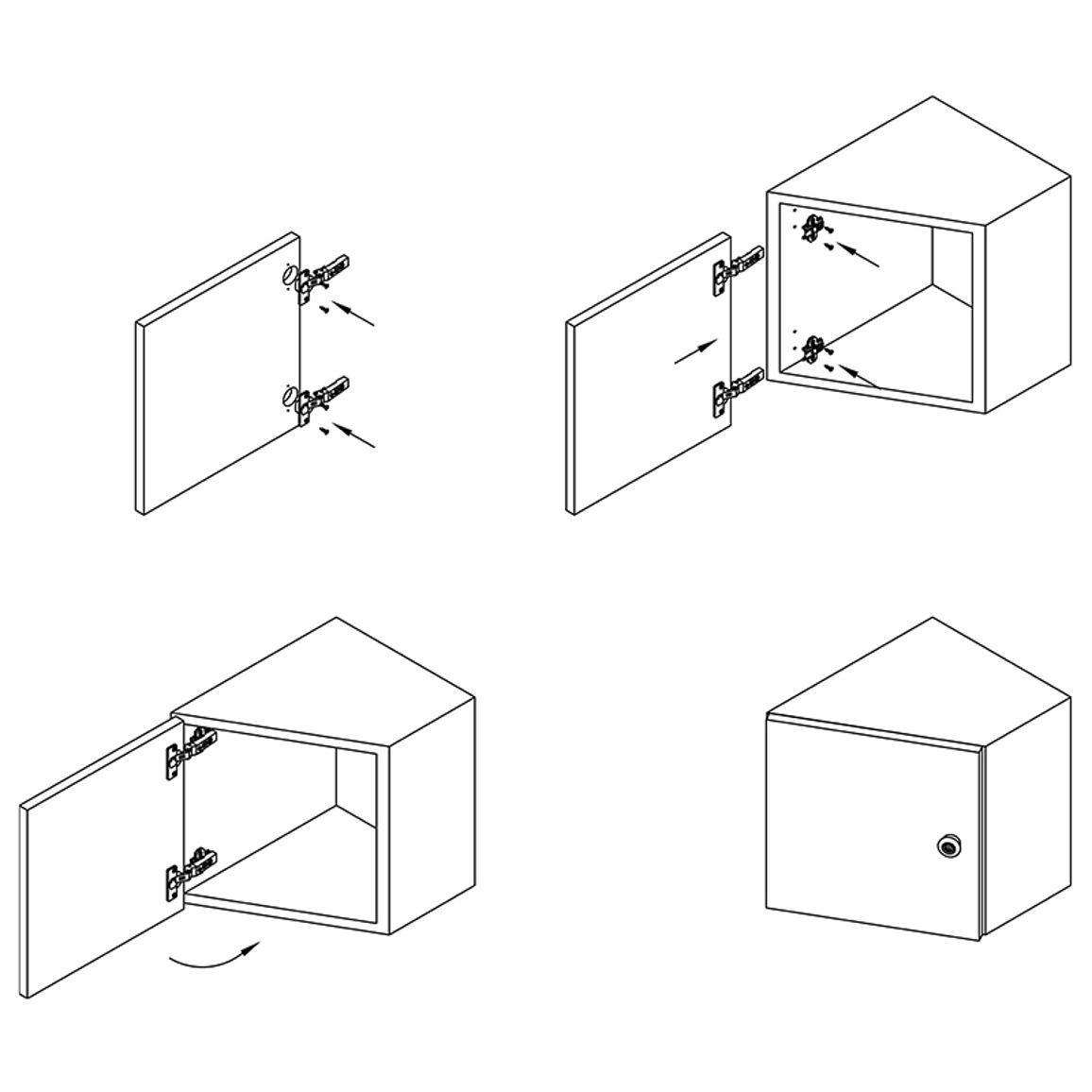 Петля Clip-on, -30°, Intermat 9944, накладная, никель (73936) Hettich
