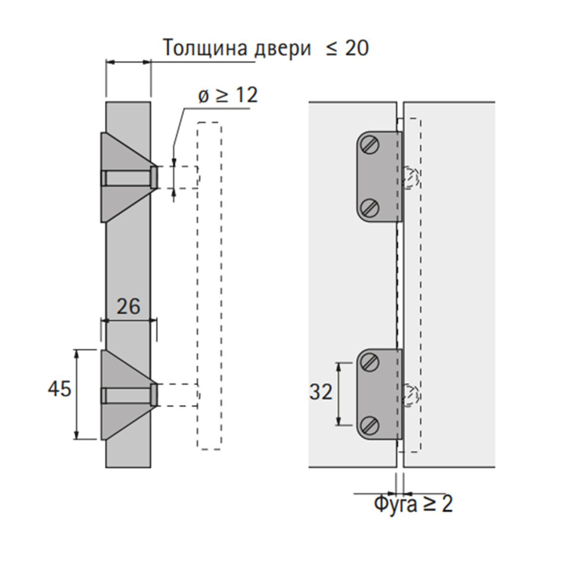 Адаптер для ручки, хром матовый (9181648) Hettich