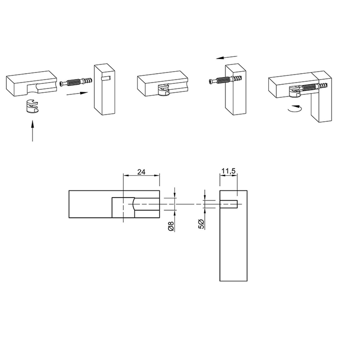 Дюбель Twister под Rastex DU 243 (9047862) Hettich Дюбель Twister под Rastex DU 243 (9047862) Hettich