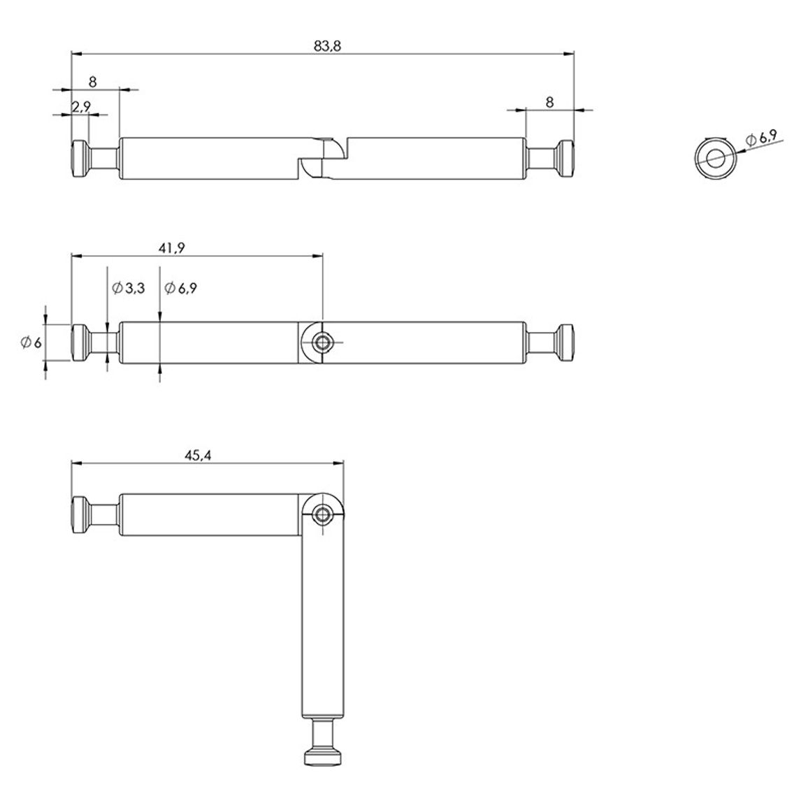 Дюбель шарнирный под Rastex  DU 860 39/39мм (1079600) Hettich
