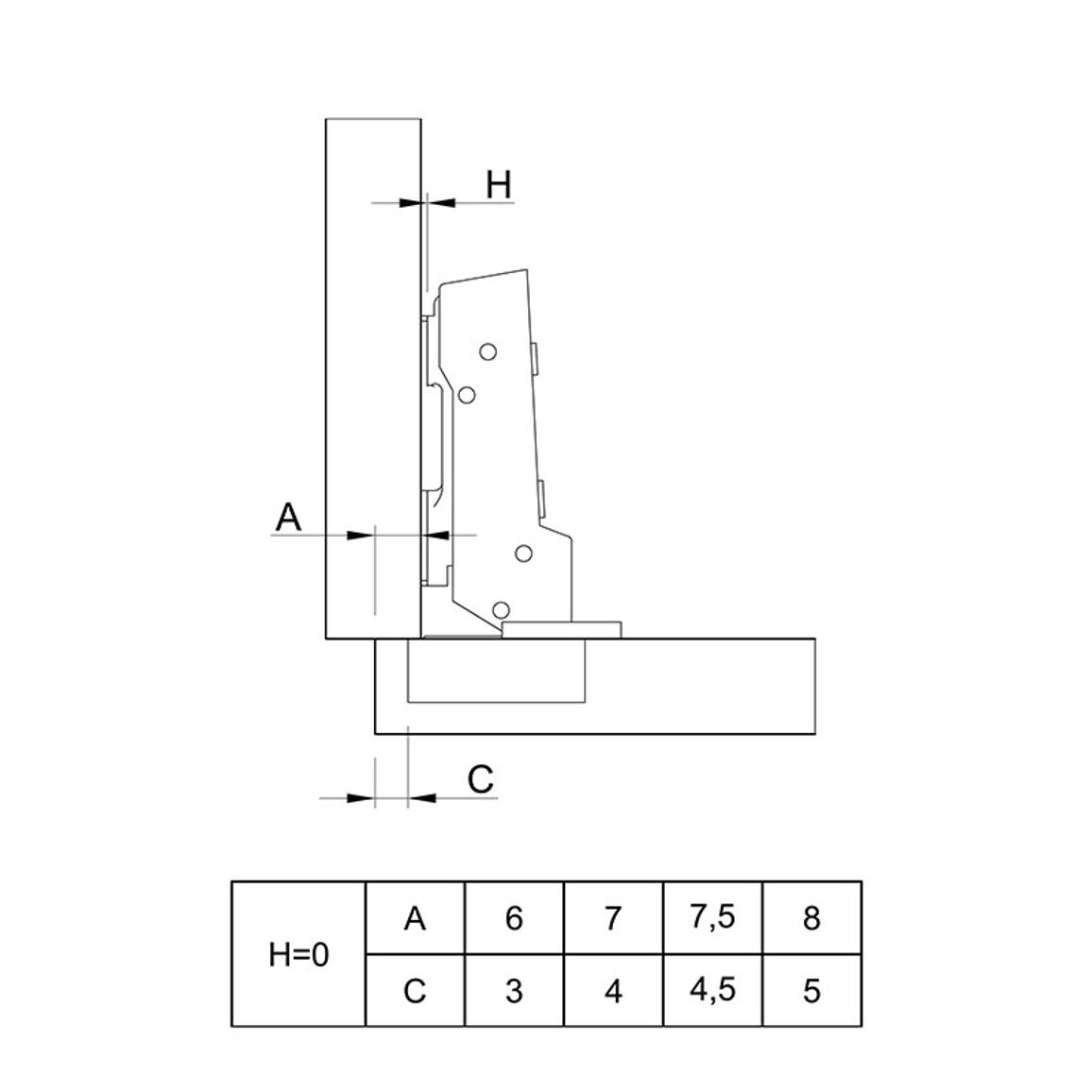 Петля Clip-on, 110°, Sensys 8645i, полунакладная, с доводч., никель (9071206) Hettich Петля Clip-on, 110°, Sensys 8645i, полунакладная, с доводч., никель (9071206) Hettich