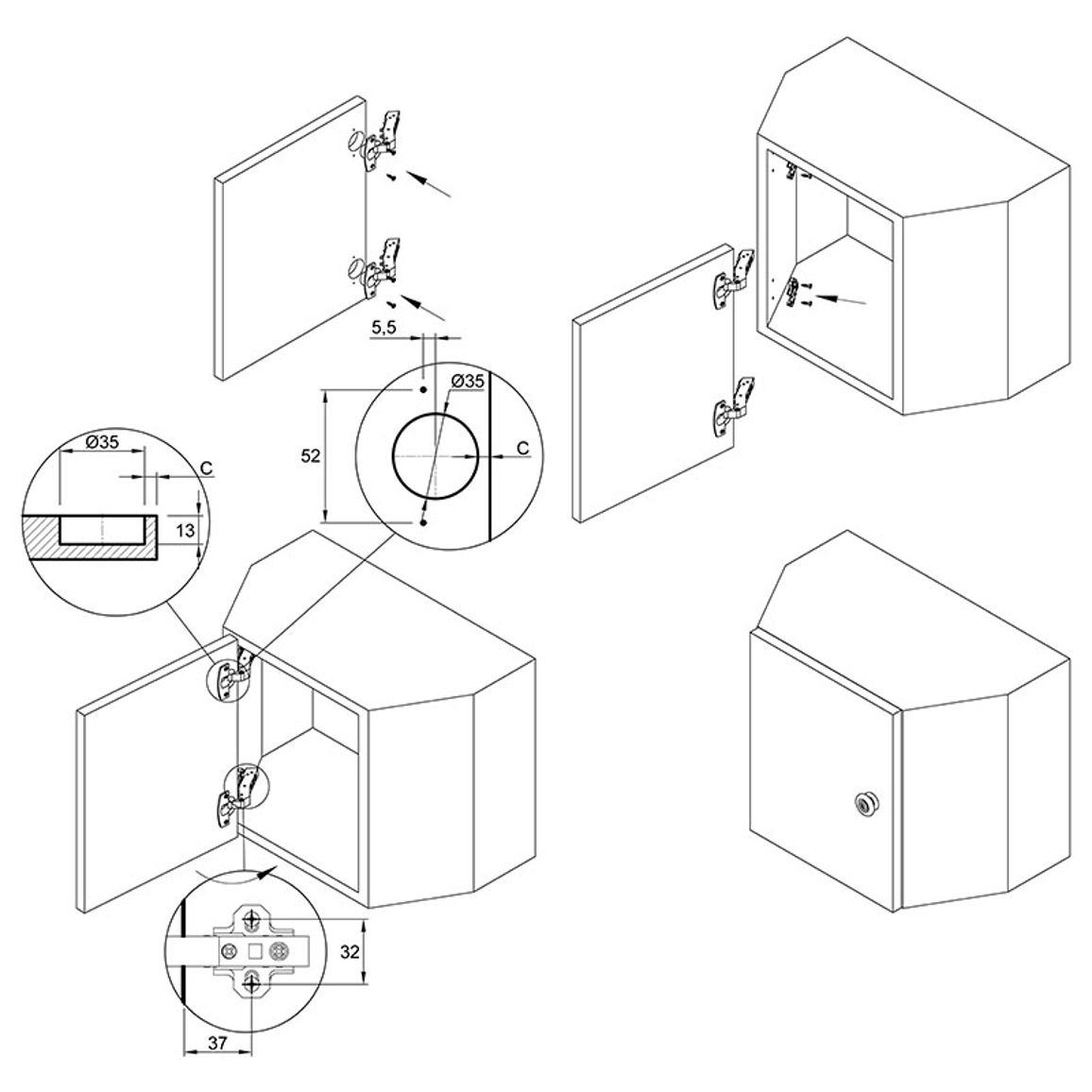 Петля Clip-on, 30°, Sensys 8639i, накладная, с доводч., никель (9088016) Hettich Петля Clip-on, 30°, Sensys 8639i, накладная, с доводч., никель (9088016) Hettich
