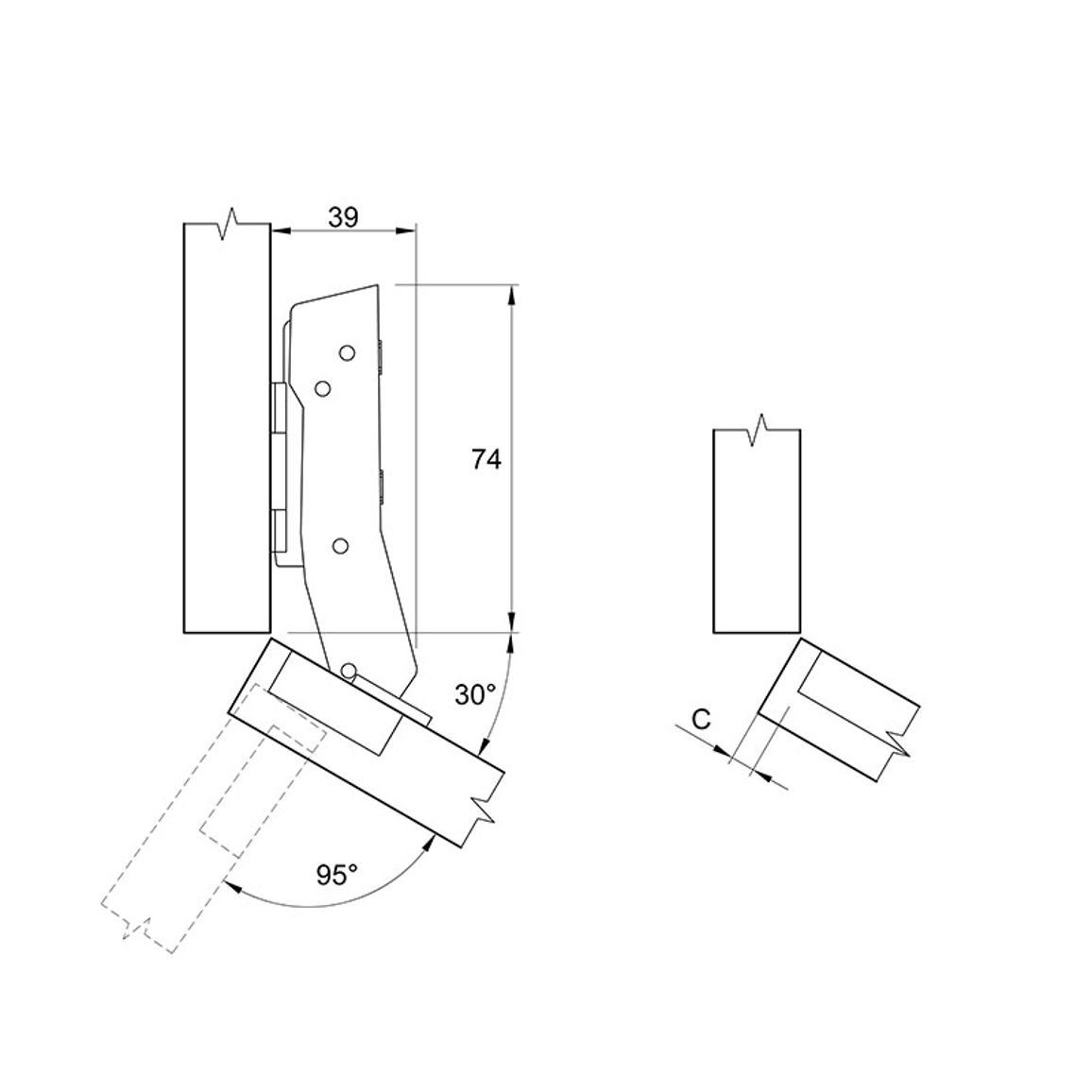 Петля Clip-on, 30°, Sensys 8639i, накладная, с доводч., никель (9088016) Hettich Петля Clip-on, 30°, Sensys 8639i, накладная, с доводч., никель (9088016) Hettich
