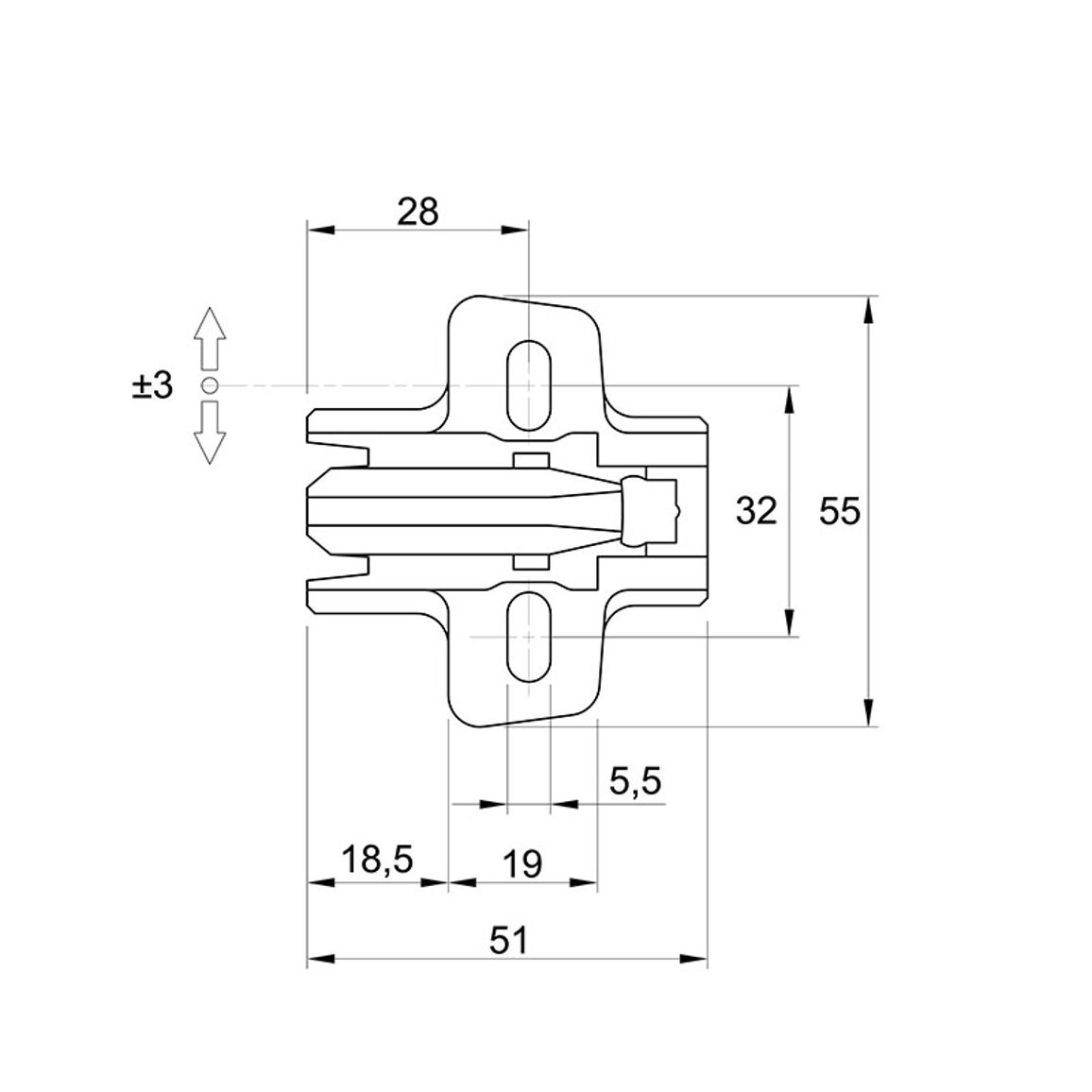 Монтажная планка Sensys дистанция 0 (9071575) Hettich Монтажная планка Sensys дистанция 0 (9071575) Hettich