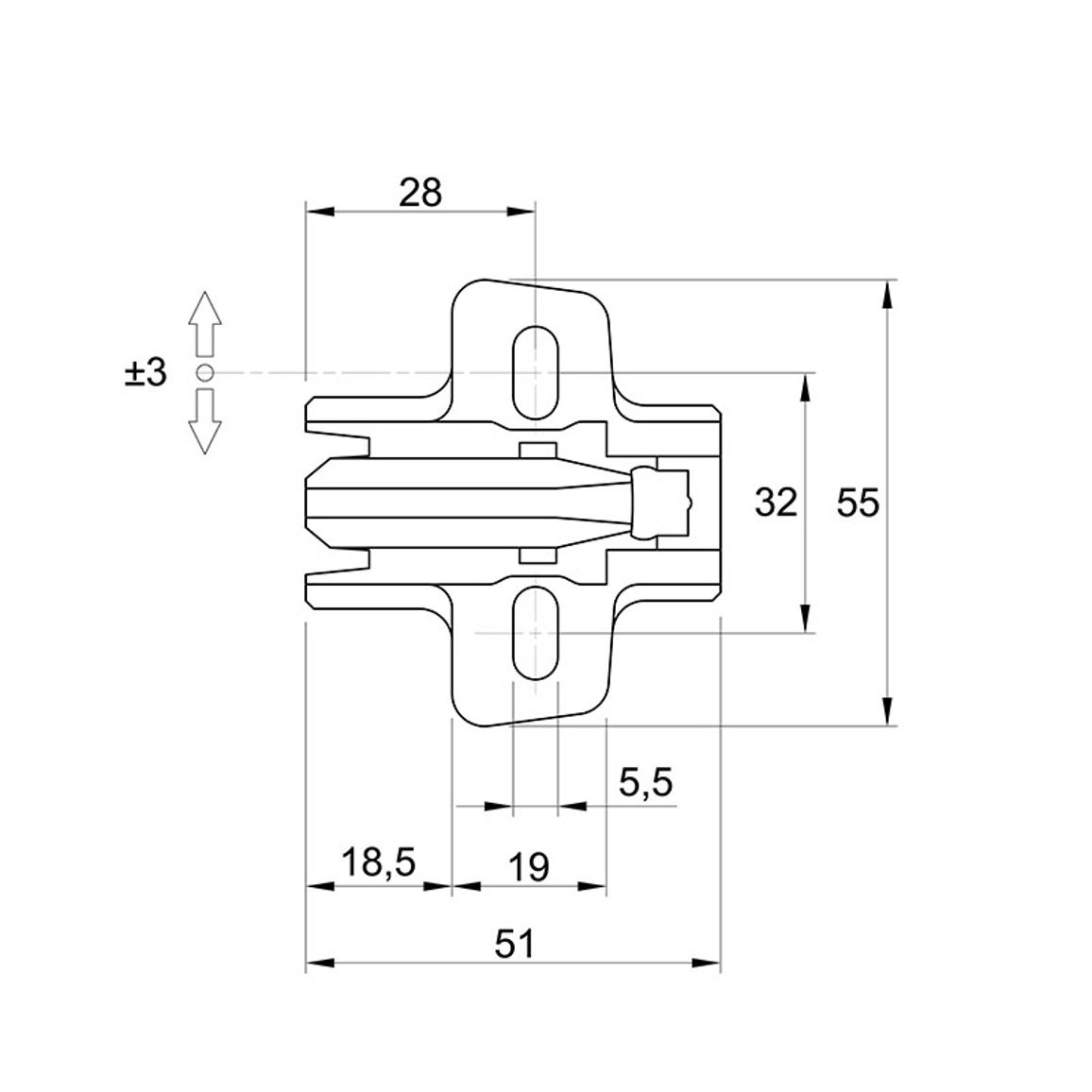 Монтажная планка Sensys, D=3мм, 9071577, Hettich Монтажная планка Sensys, D=3мм, 9071577, Hettich