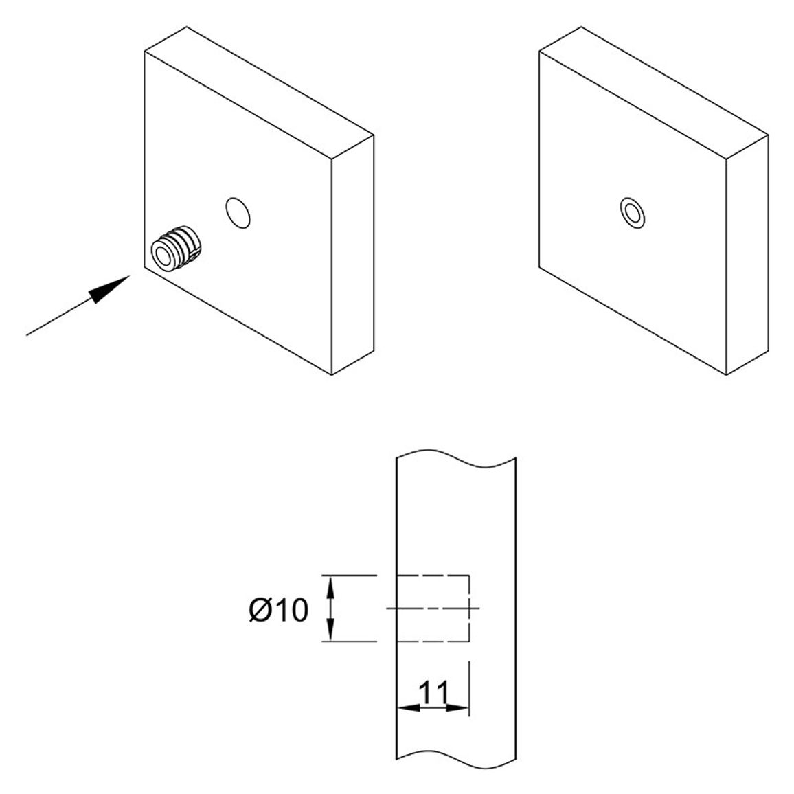 Муфта М6 L=11 D=10, забивна, пластик, нерозтискна, №33 (1004928) Hettich Муфта М6 L=11 D=10, забивна, пластик, нерозтискна, №33 (1004928) Hettich