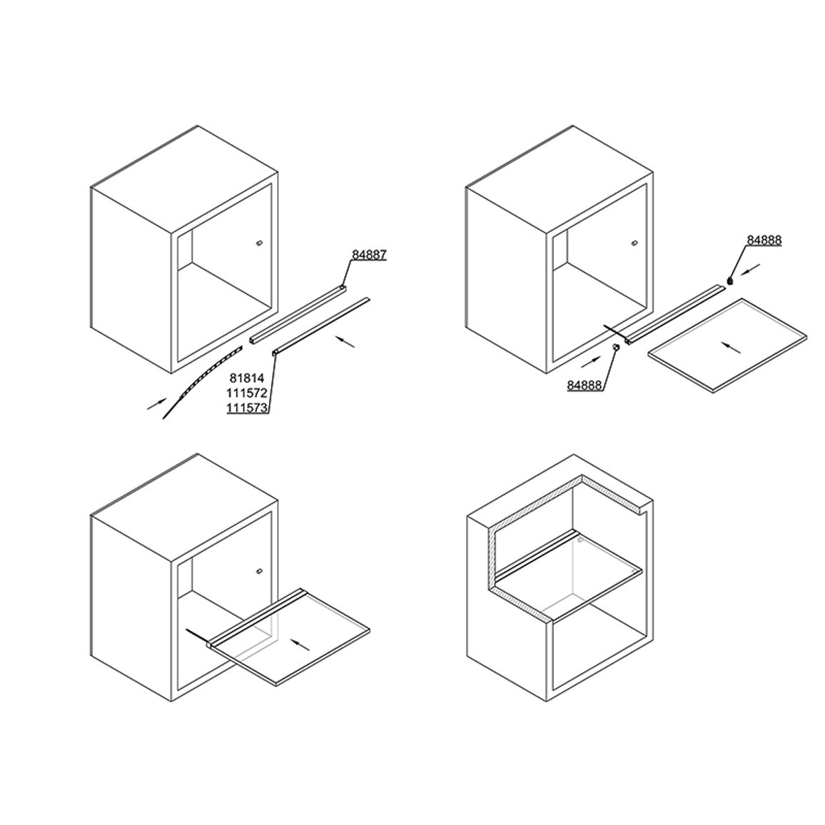 Заглушка для профиля PRISMATIC MINI 3D, пластик, белый Заглушка для профиля PRISMATIC MINI 3D, пластик, белый
