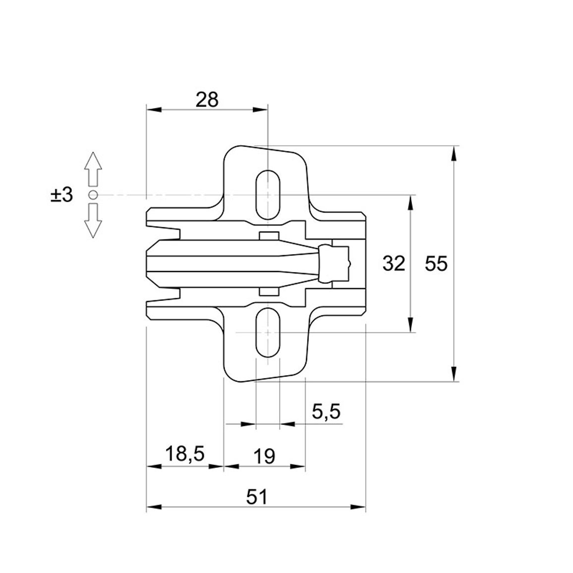 Монтажная планка Sensys, D=1,5мм, 9071576, Hettich Монтажная планка Sensys, D=1,5мм, 9071576, Hettich