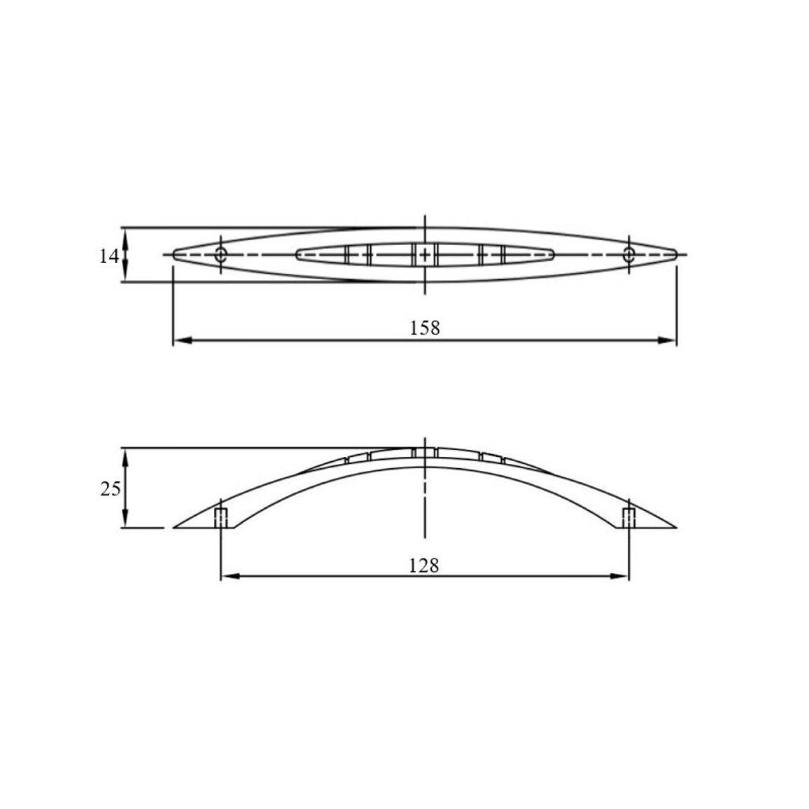 Ручка D-664/128 G5 C-664-110 нікель Ручка D-664/128 G5 C-664-110 нікель
