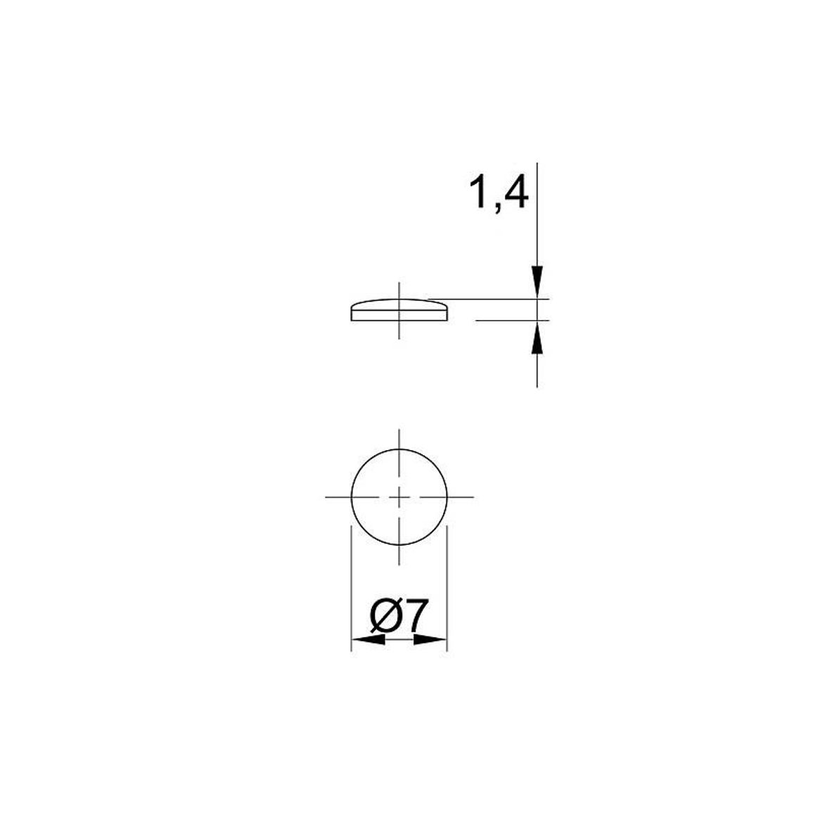 Отбойник силиконовый 1пластина = (50шт) d-7мм