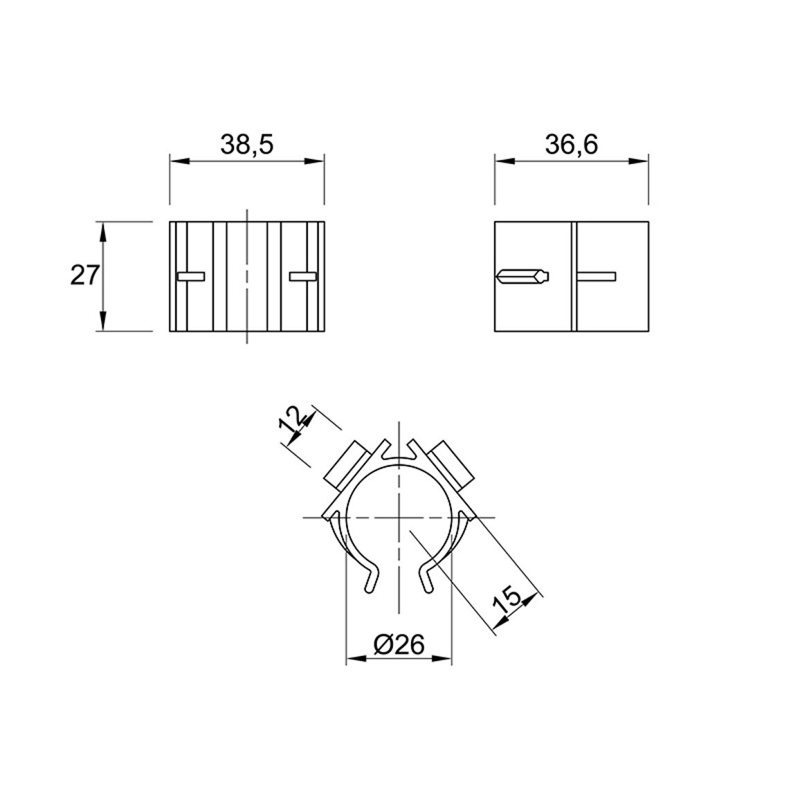 Пластина з кліпсою складна до ДСП Scilm Пластина з кліпсою складна до ДСП Scilm