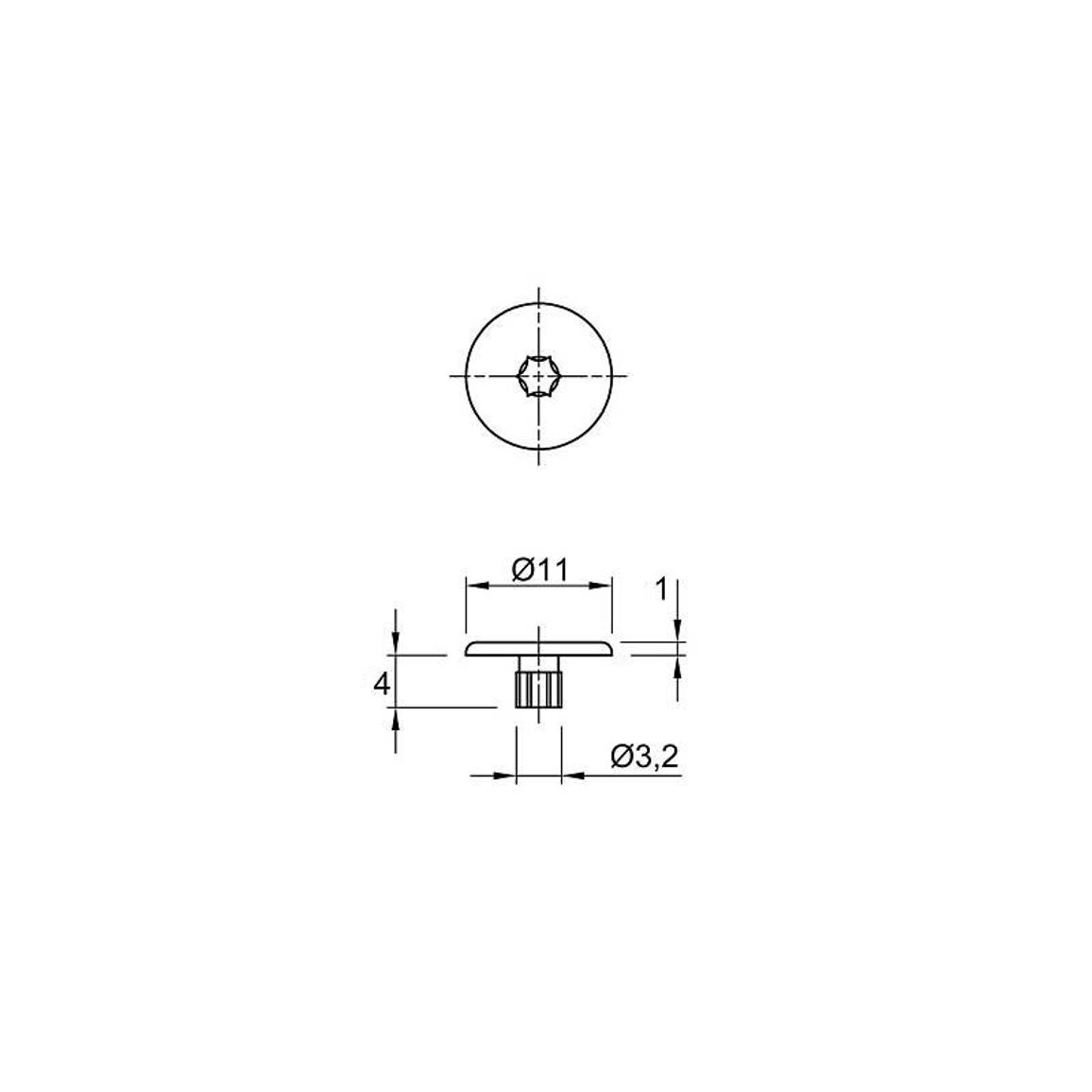 Заглушка для стяжки Housing, D=10, метал, (CF17) Permo Заглушка для стяжки Housing, D=10, метал, (CF17) Permo