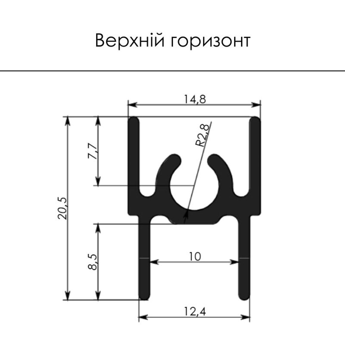 Профиль горизонтальный верхний анодир. покрытие шампань 5,0м Профиль горизонтальный верхний анодир. покрытие шампань 5,0м