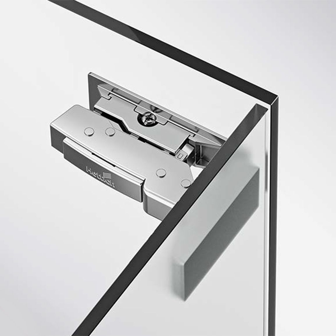 Петля Clip-on, 110°, Sensys, для стекла 4–6мм, фасад стекло — корпус стекло, никель, Hettich Петля Clip-on, 110°, Sensys, для стекла 4–6мм, фасад стекло — корпус стекло, никель, Hettich