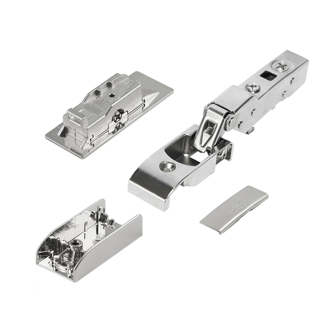 Петля Clip-on, 110°, Sensys, для стекла 4–6мм, фасад стекло — корпус стекло, никель, Hettich Петля Clip-on, 110°, Sensys, для стекла 4–6мм, фасад стекло — корпус стекло, никель, Hettich