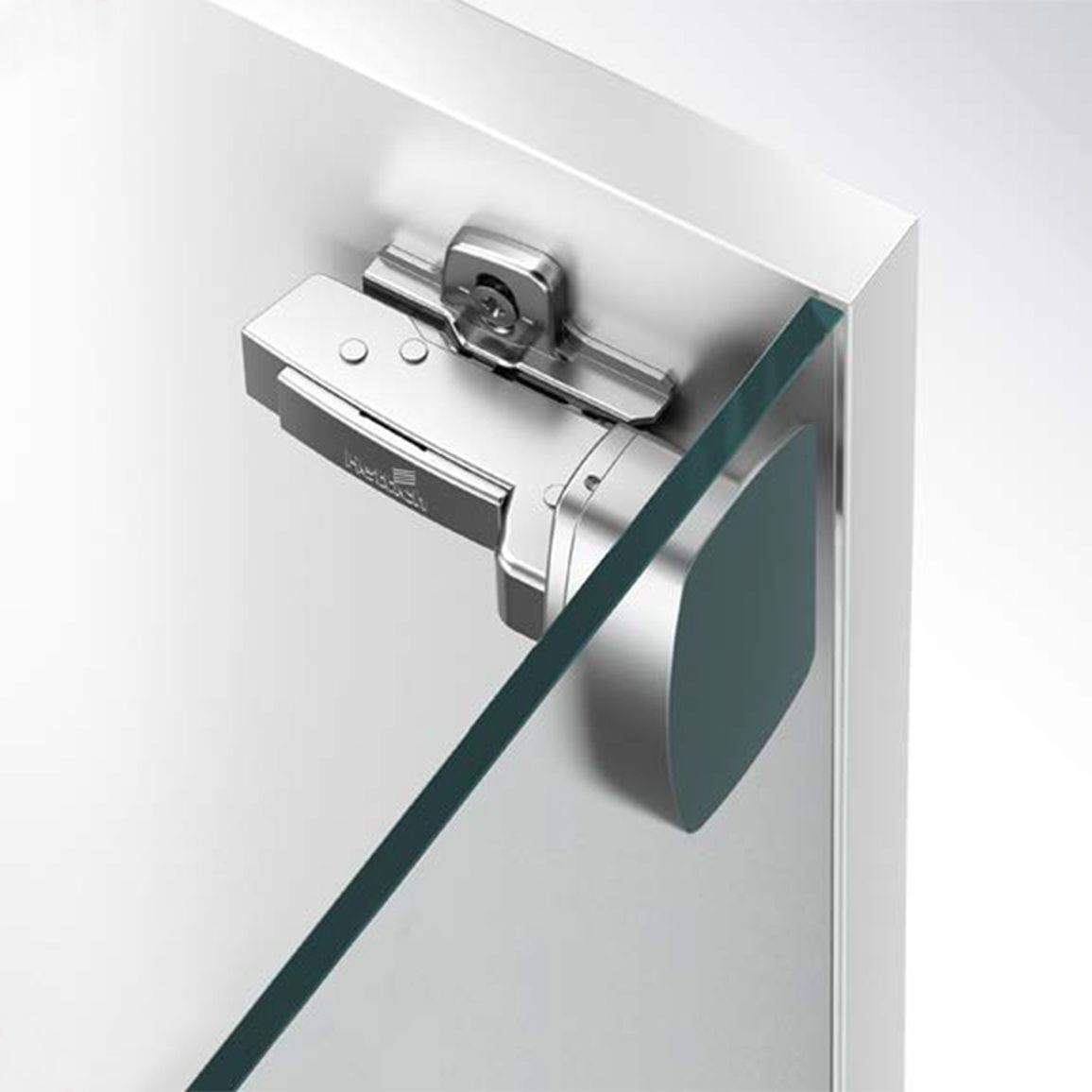 Петля Clip-on, 95°/110°, Sensys, для стекла 4–8мм, фасад стекло — корпус ДСП, никель, Hettich Петля Clip-on, 95°/110°, Sensys, для стекла 4–8мм, фасад стекло — корпус ДСП, никель, Hettich