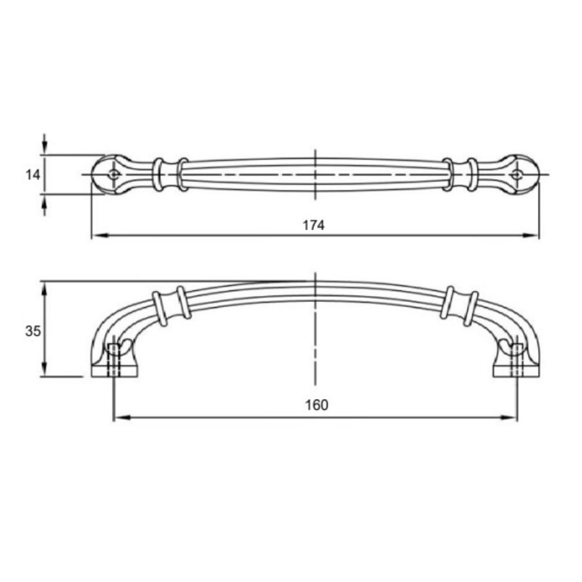 Ручка DR 49/160 AB бронза