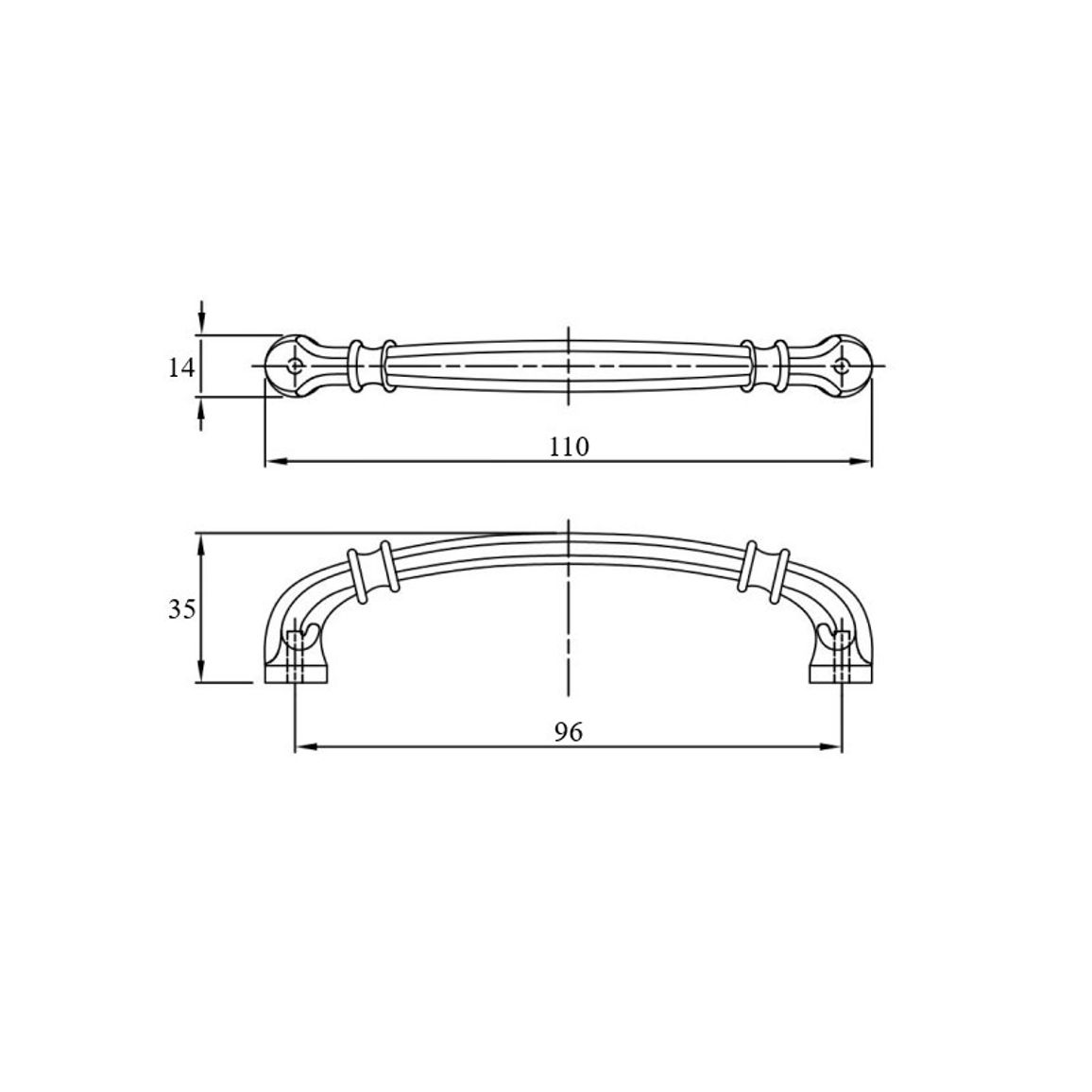 Ручка DR 49/96 AB бронза Ручка DR 49/96 AB бронза
