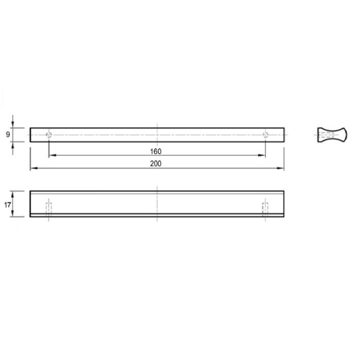 Ручка DU 03 AL/160 UA 03 COO/160 черная Ручка DU 03 AL/160 UA 03 COO/160 черная