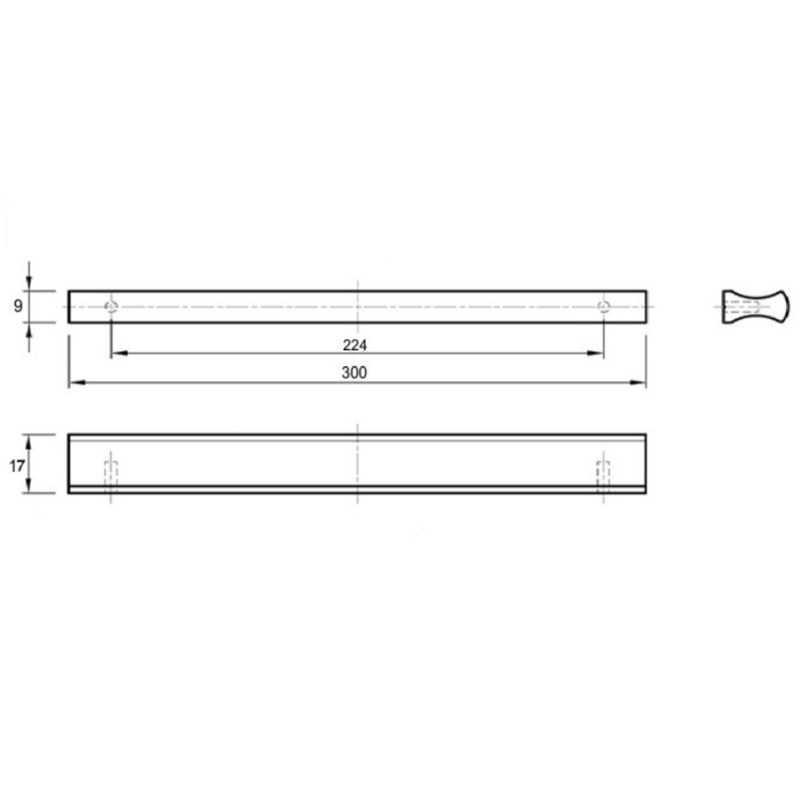 Ручка DU 03 AL / 224 UA 03 COO / 224 чорна Ручка DU 03 AL / 224 UA 03 COO / 224 чорна