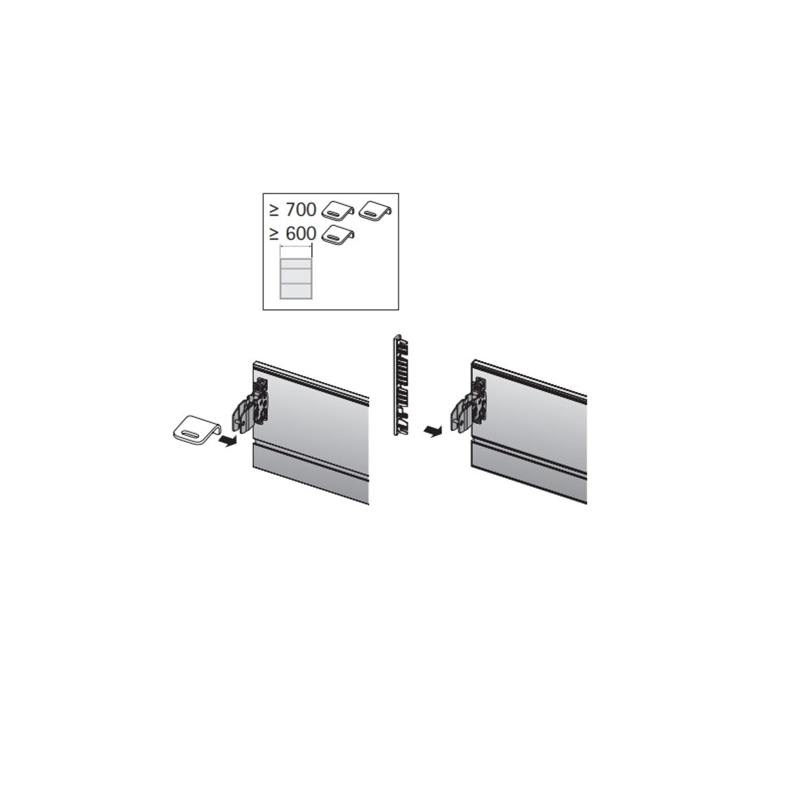 AvanTech YOU стабилизатор лицевой панели внутреннего ящика (9257641) Hettich AvanTech YOU стабилизатор лицевой панели внутреннего ящика (9257641) Hettich
