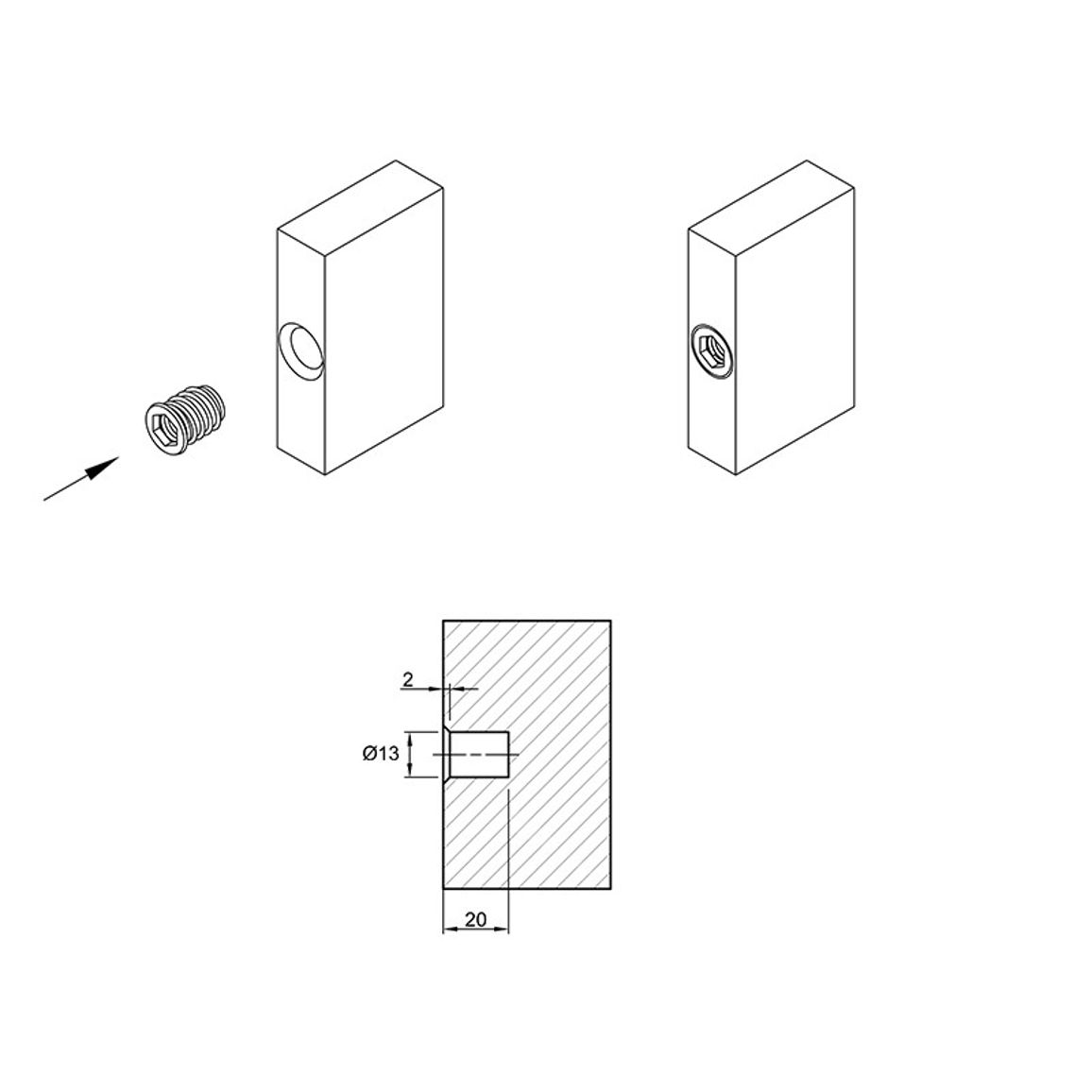 Муфта М10 L=19,3 D=13, ввинчиваемая, сталь, неразжимаемая, Smart Муфта М10 L=19,3 D=13, ввинчиваемая, сталь, неразжимаемая, Smart