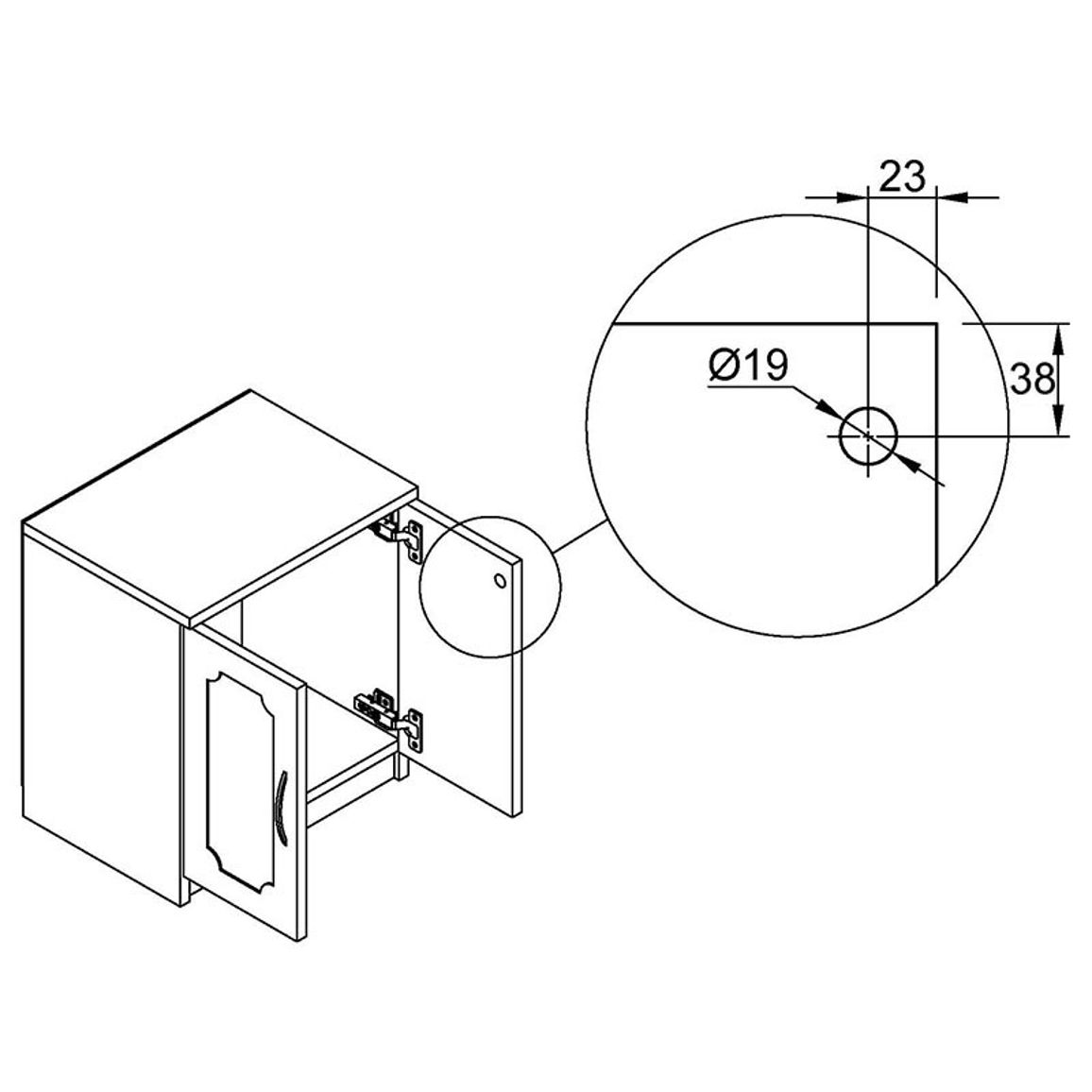 Замок врезной двухсторонний Muller CL 22mm Замок врезной двухсторонний Muller CL 22mm