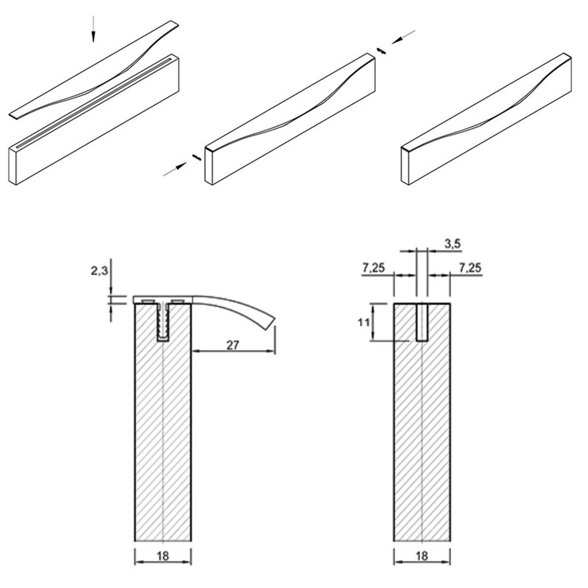 Ручка Ferro Fiori M 0019.400 черный
