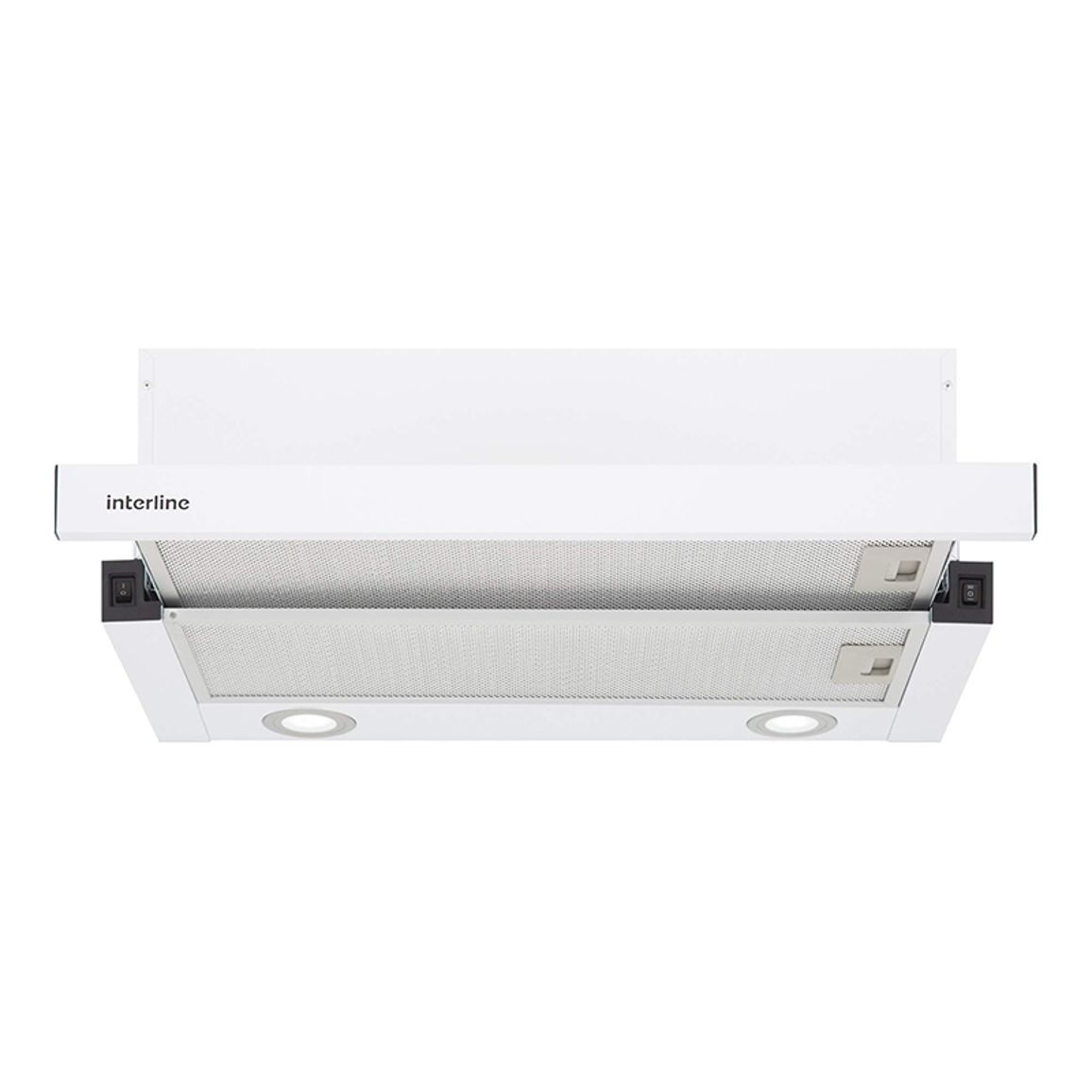 Вытяжка телескопическая SLIM WH A/60/2/T 600мм белая INTERLINE Вытяжка телескопическая SLIM WH A/60/2/T 600мм белая INTERLINE
