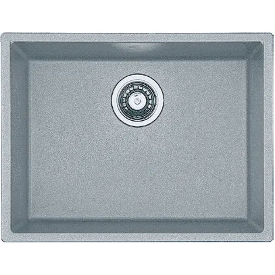 Мойка гранит Quadro 61x46 серый металлик Fabiano