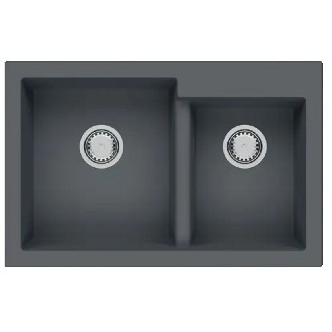 Мойка гранит Quadro 79x51x2 титаниум Fabiano