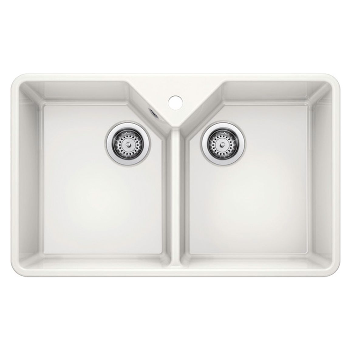 Мойка VILLAE Double керамика (мпс.) глянцевая белая BLANCO (525164)