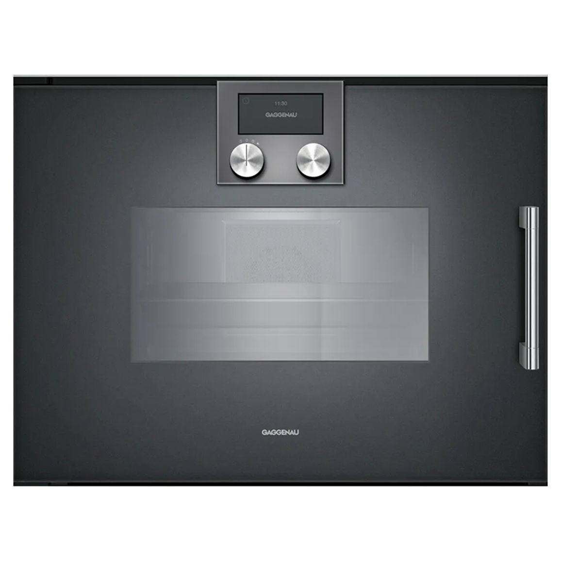 Компактный духовой шкаф-пароварка BSP251101 левый антрацит GAGGENAU
