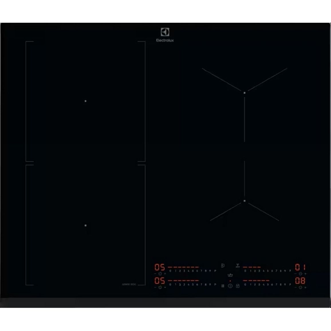 Варочная поверхность индукционная EIV64453 (60см) Hob2Hood черный Electrolux Варочная поверхность индукционная EIV64453 (60см) Hob2Hood черный Electrolux