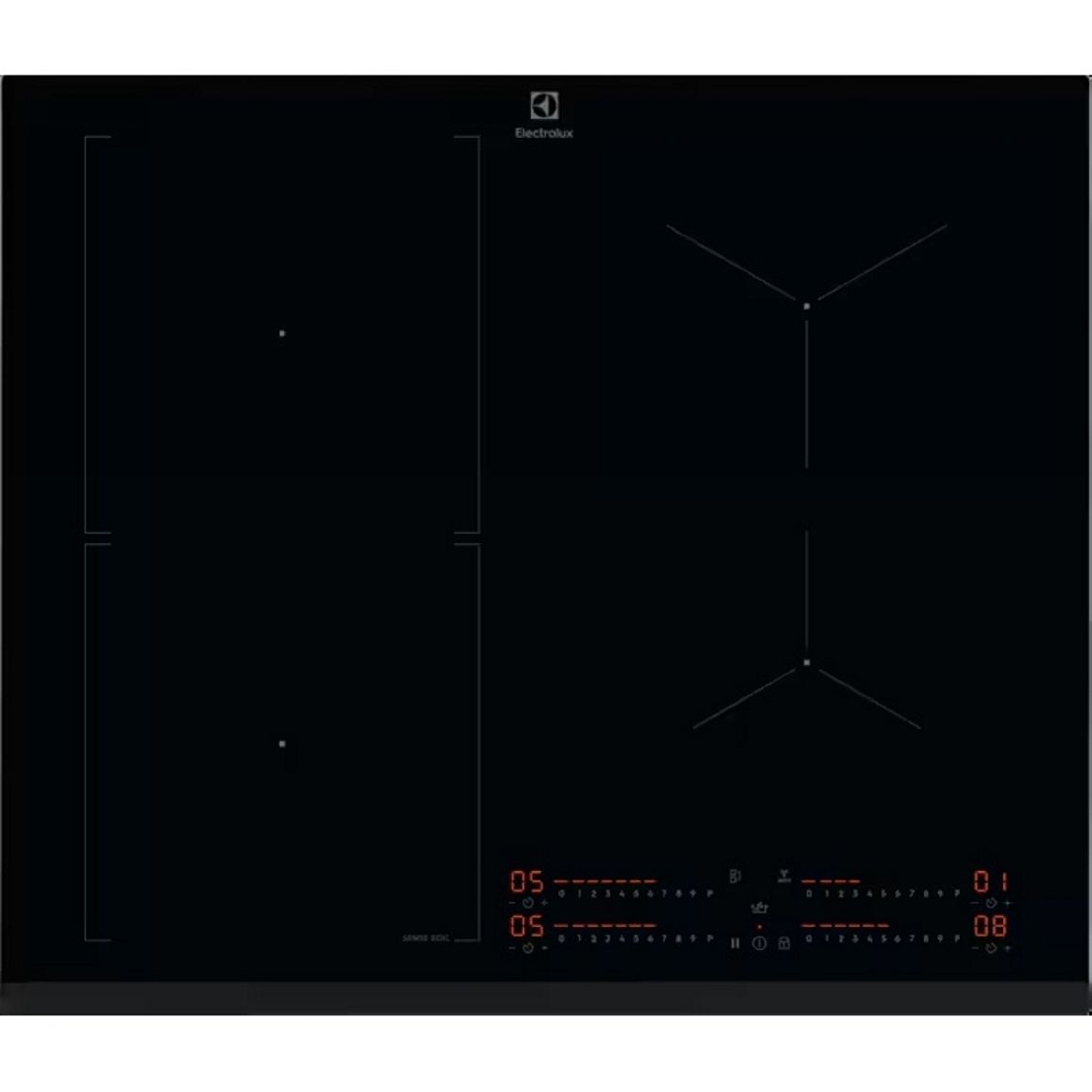 Варочная поверхность индукционная EIS62453 (60см) Hob2Hood черный Electrolux Варочная поверхность индукционная EIS62453 (60см) Hob2Hood черный Electrolux