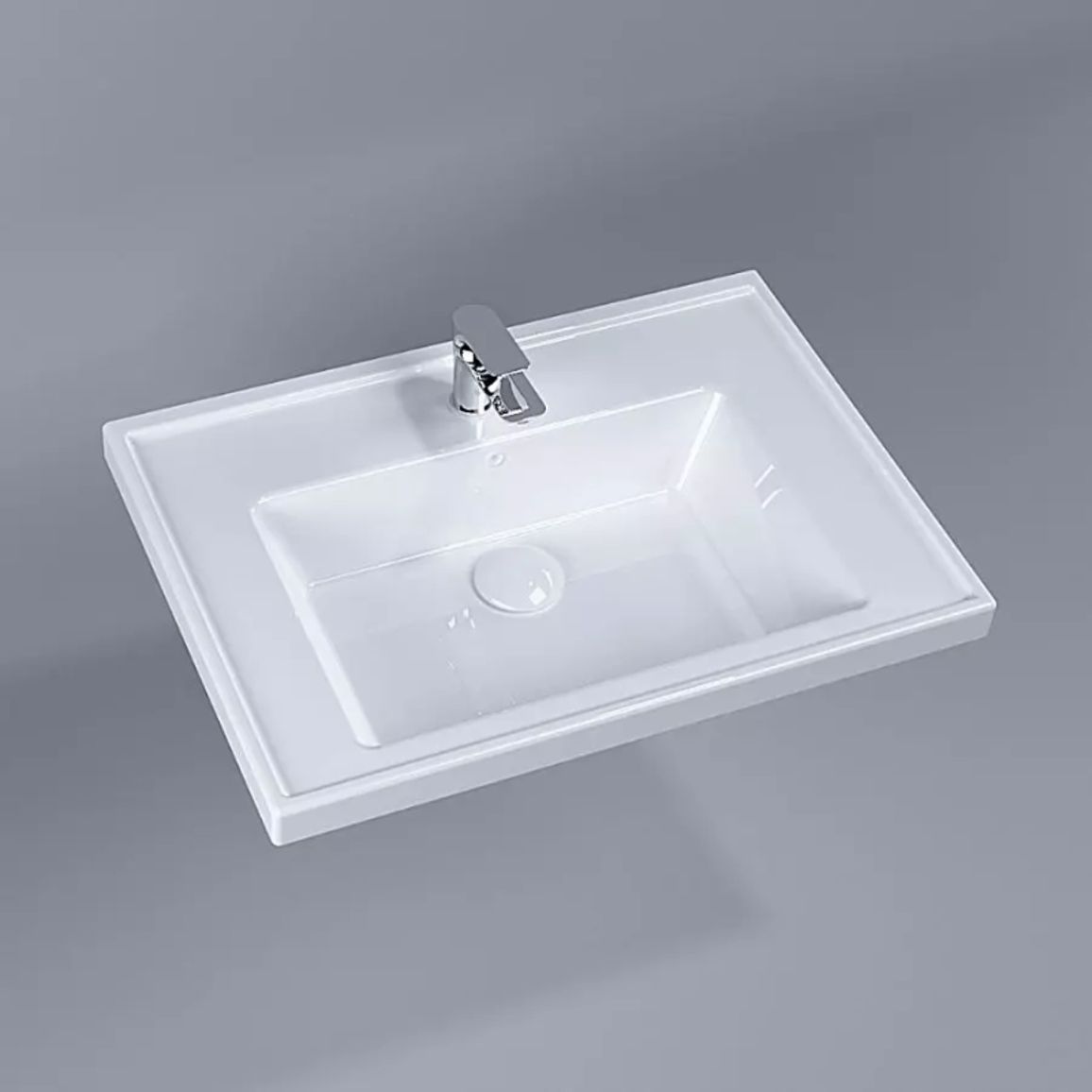 Умывальник накладной New Line 65х45 см, белый Quarter Bath (70LN21065) Умывальник накладной New Line 65х45 см, белый Quarter Bath (70LN21065)
